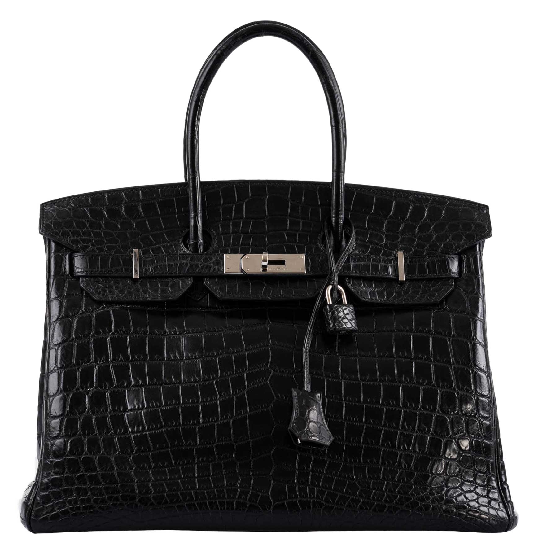 Hermès Birkin 35 Noir Matte Niloticus Crocodile Palladium Hardware