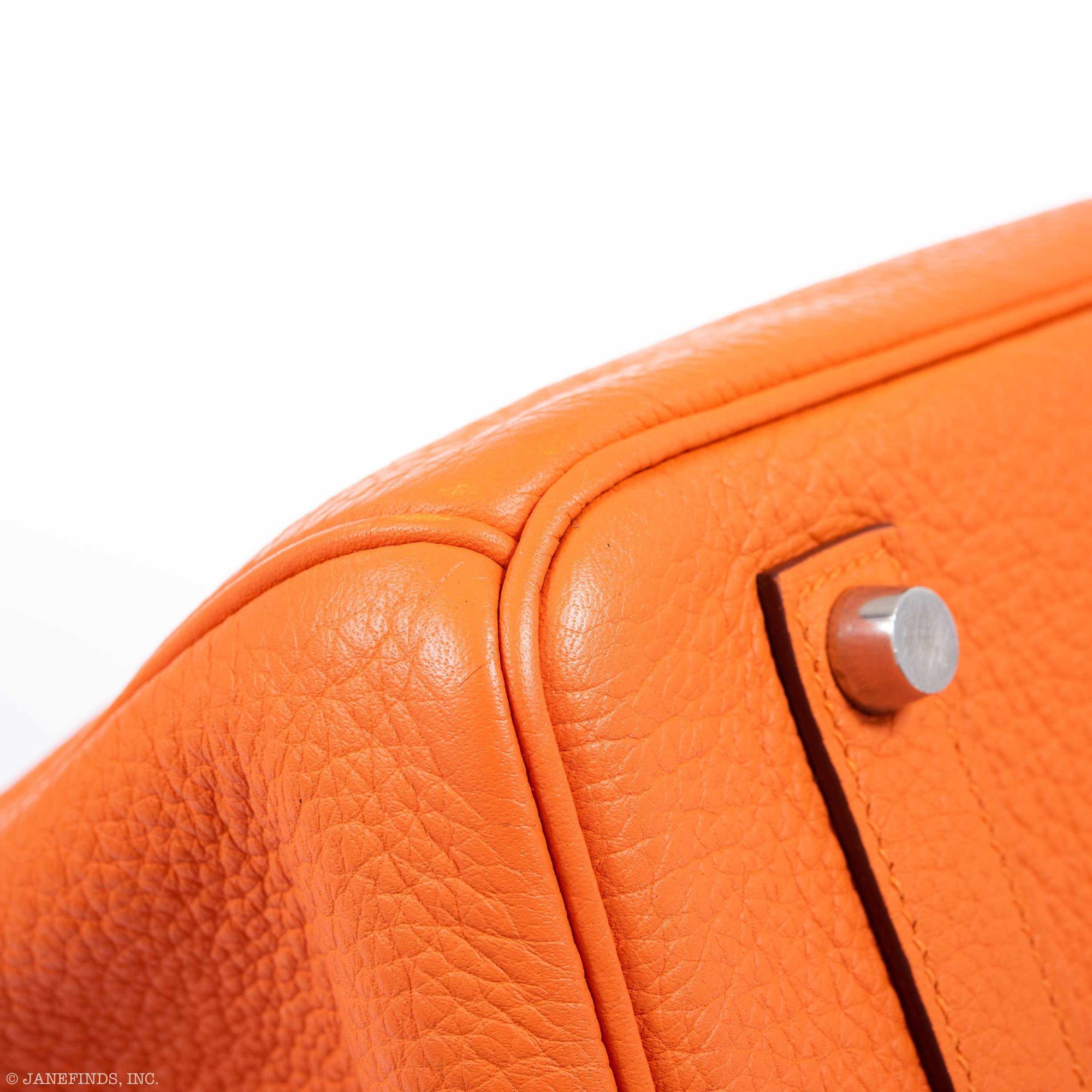 Hermès Birkin 35 Orange Clemence Palladium Hardware