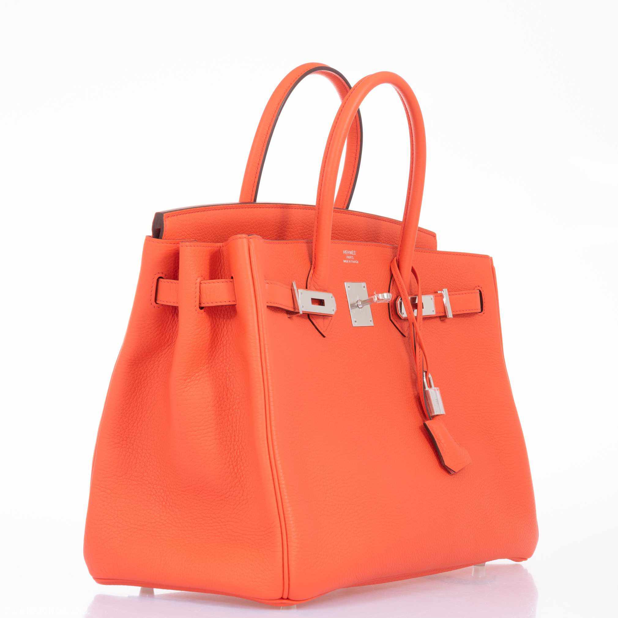 Hermès Birkin 35 Orange Poppy Clemence Palladium Hardware