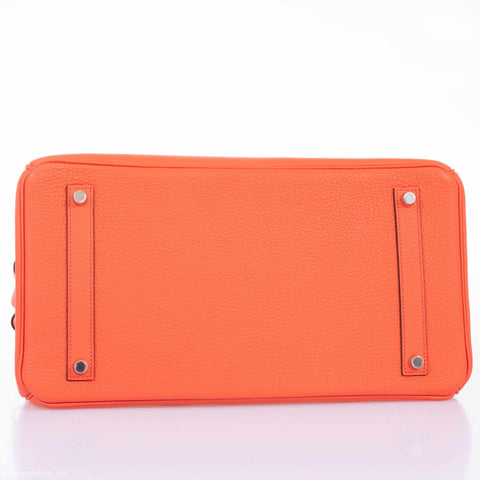 Hermès Birkin 35 Orange Poppy Clemence Palladium Hardware
