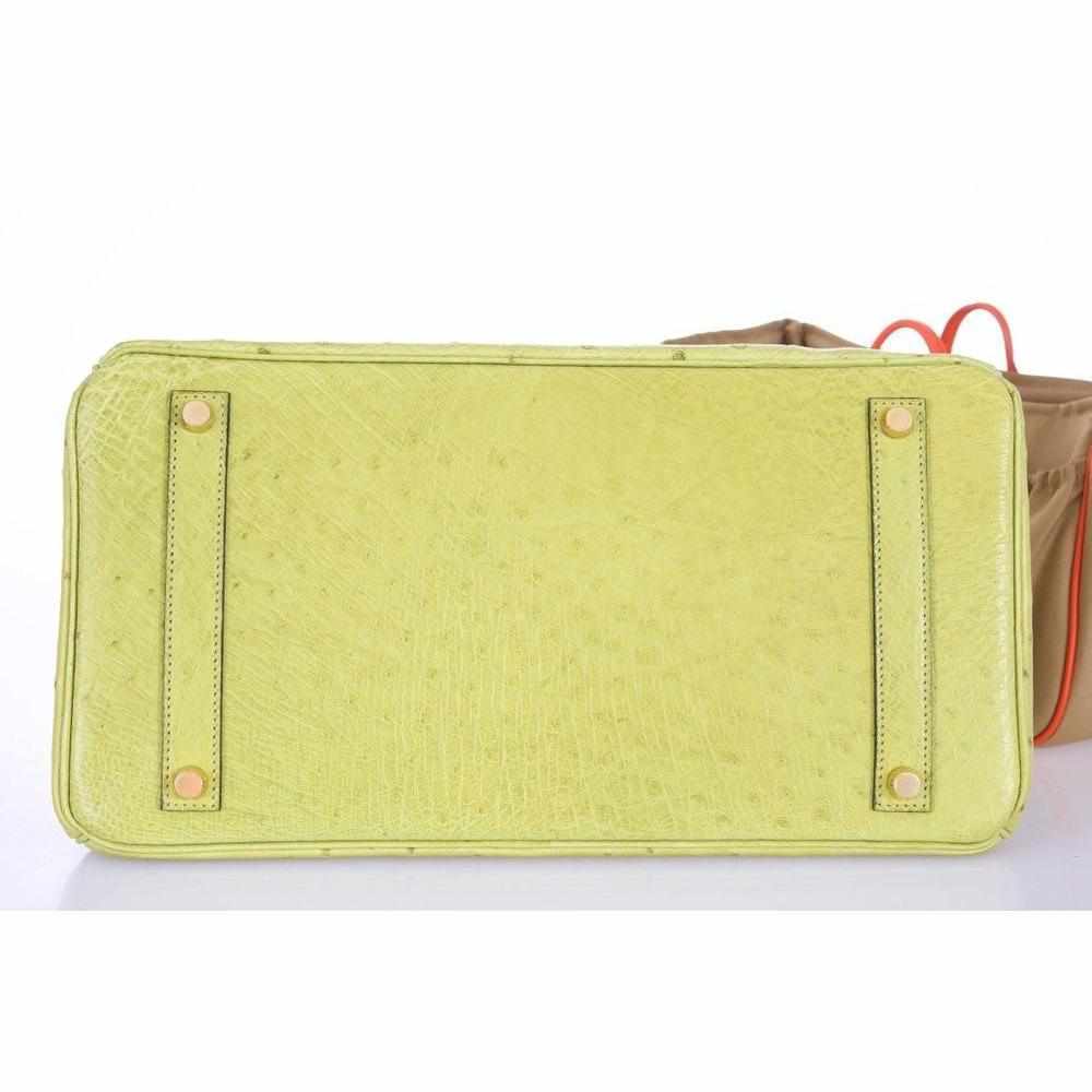 Hermès Birkin 35 Ostrich Vert Anis Gold Hardware