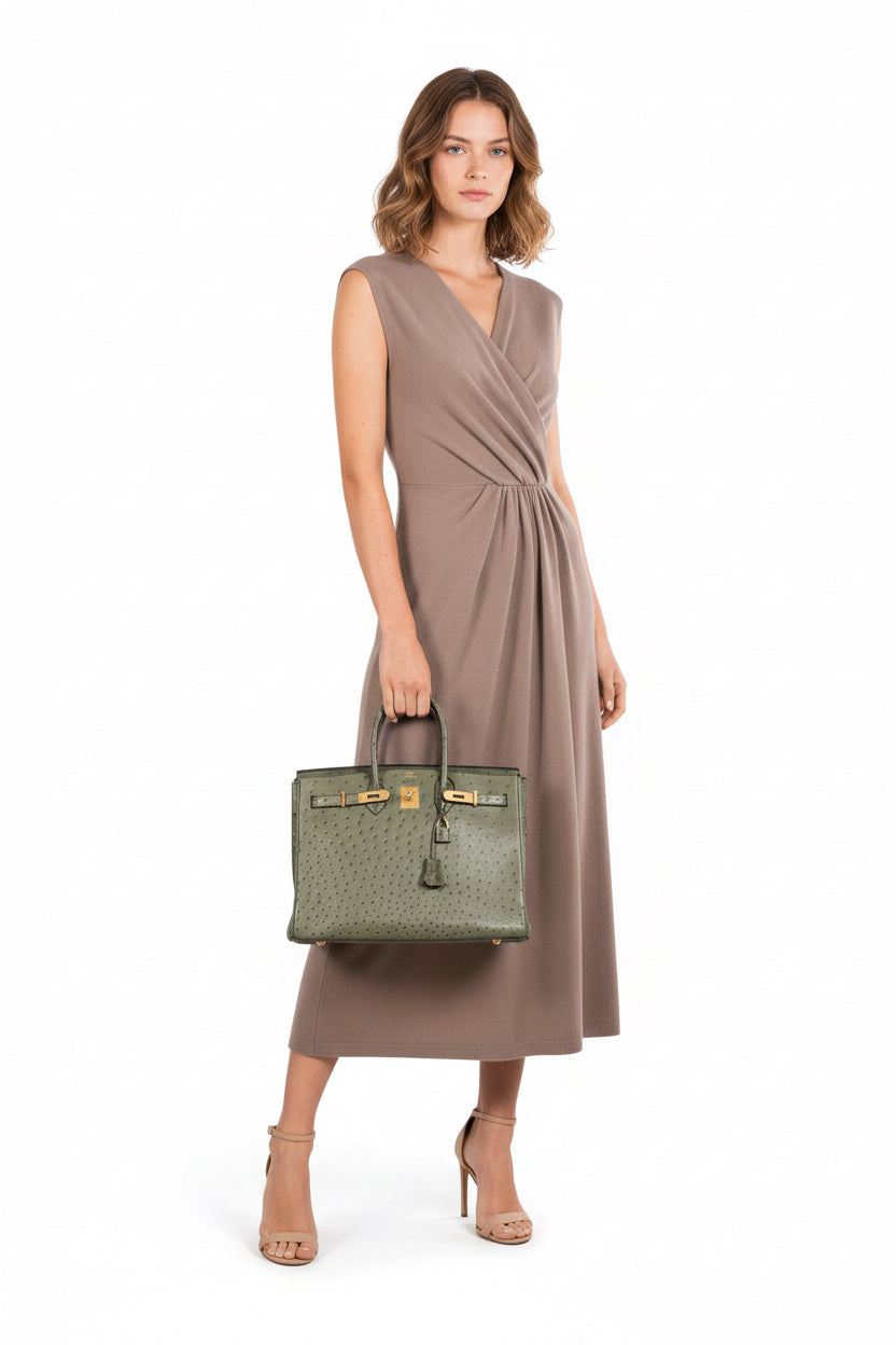 Hermès Birkin 35 Ostrich Vert Veronese Gold Hardware