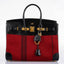 Hermès Birkin 35 Red Potamos Canvas & Black Box with Gold Hardware - 2006, J Square