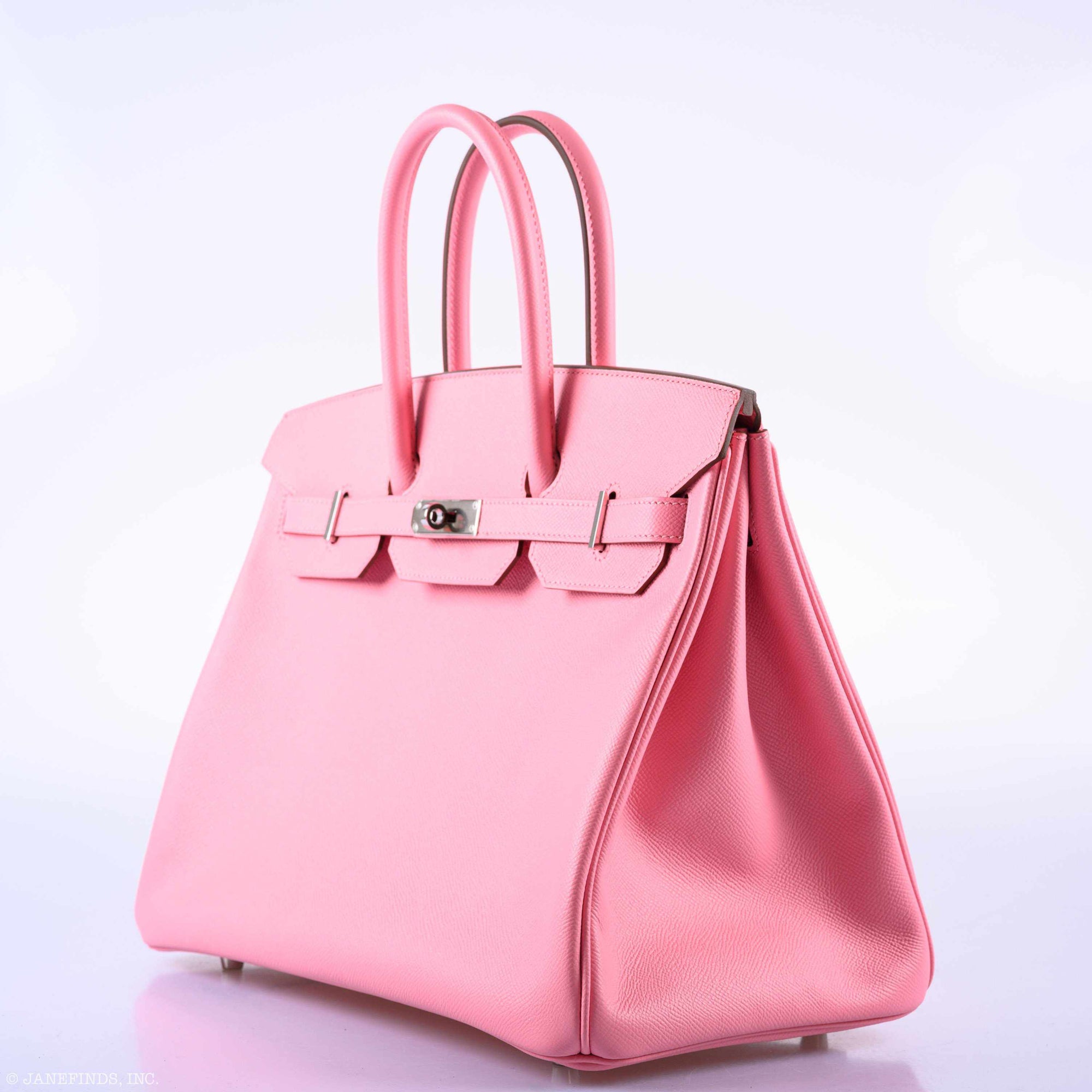 Hermès Birkin 35 Rose Confetti Epsom Palladium Hardware - T