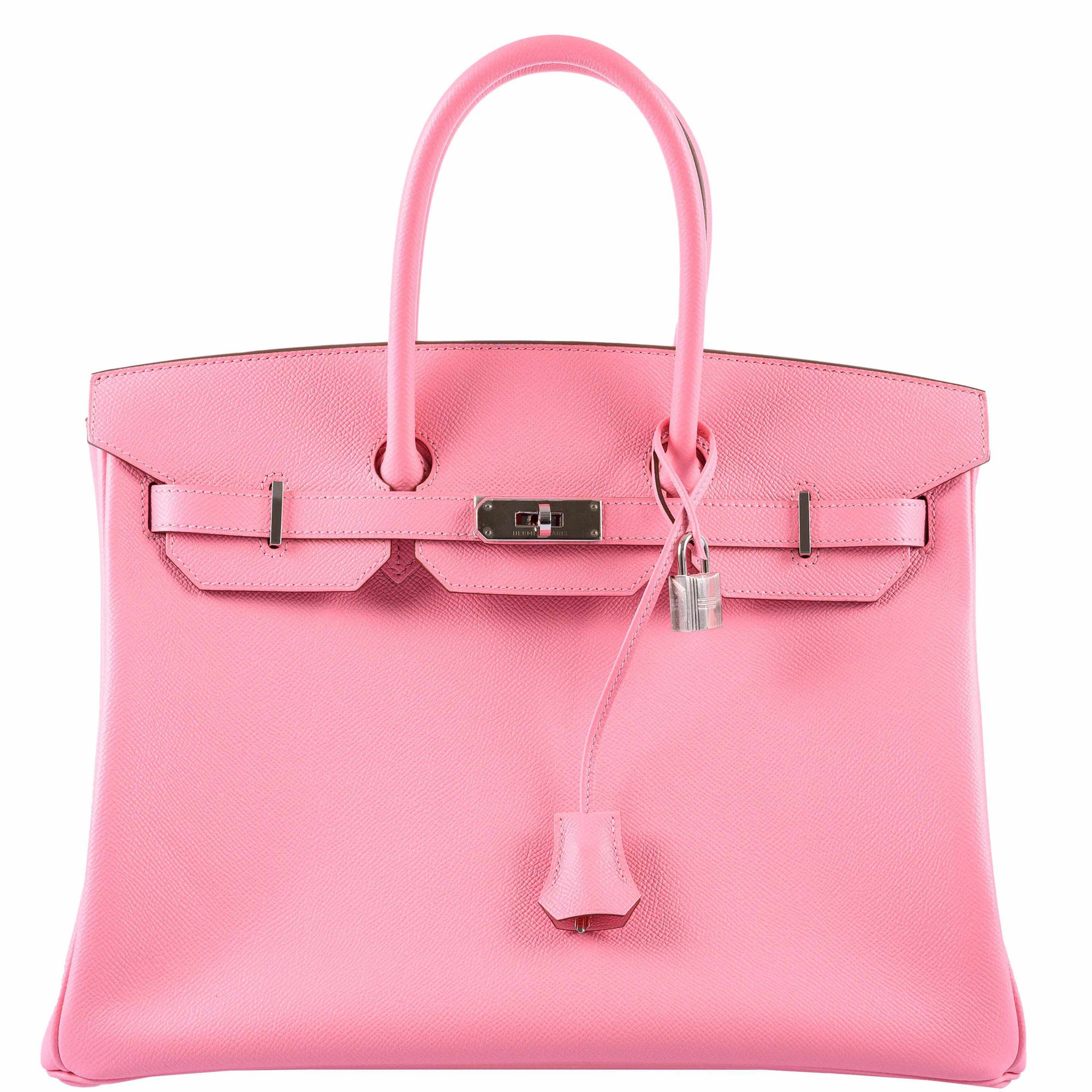 Hermès Birkin 35 Rose Confetti Epsom Palladium Hardware - T