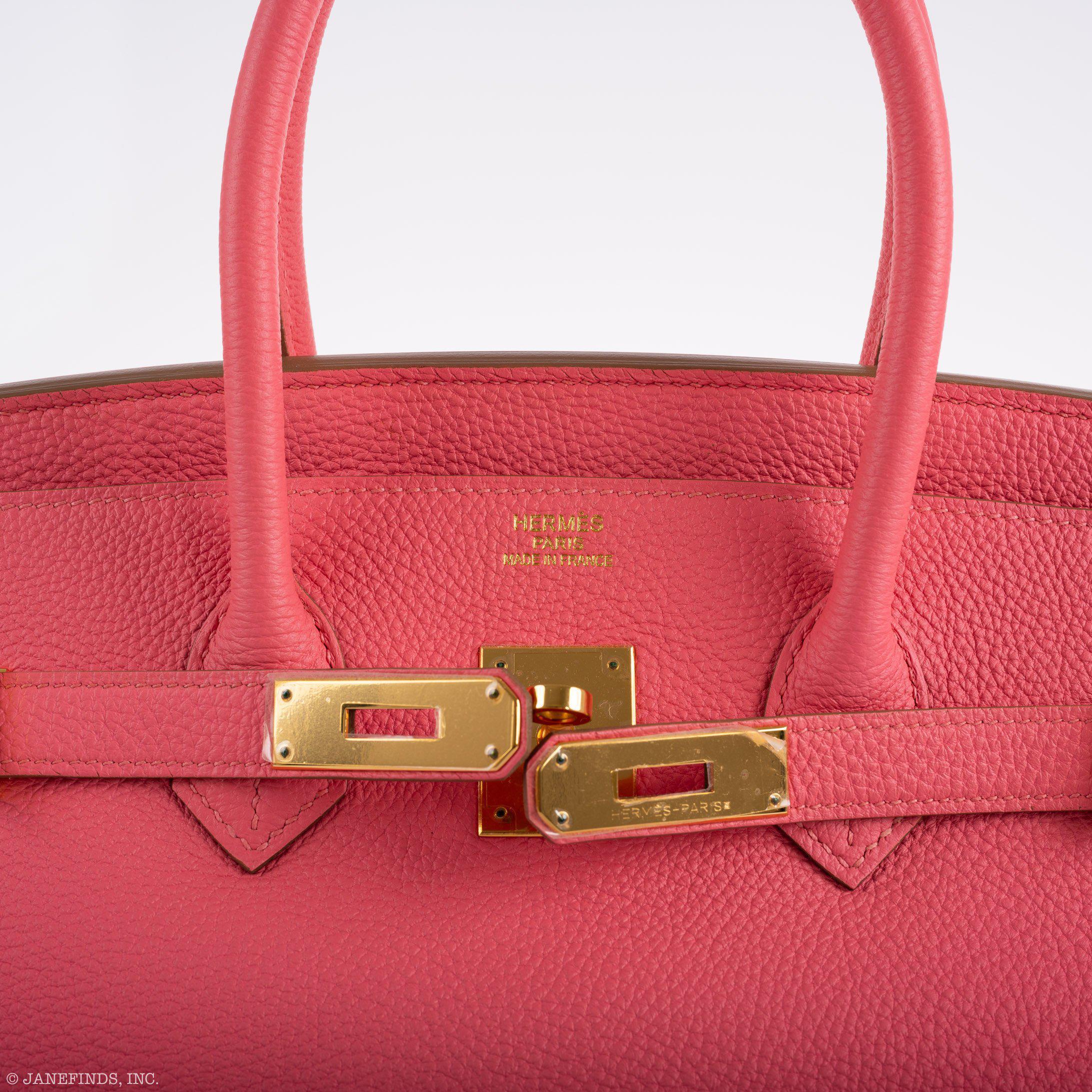 Hermès Birkin 35 Rose Lipstick Togo Gold Hardware - 2013, Q Square