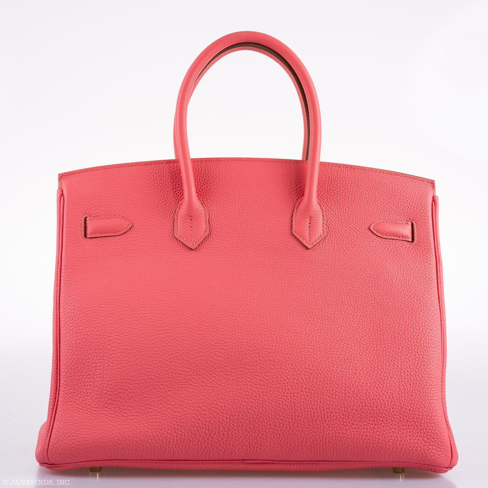 Hermès Birkin 35 Rose Lipstick Togo Gold Hardware - 2013, Q Square