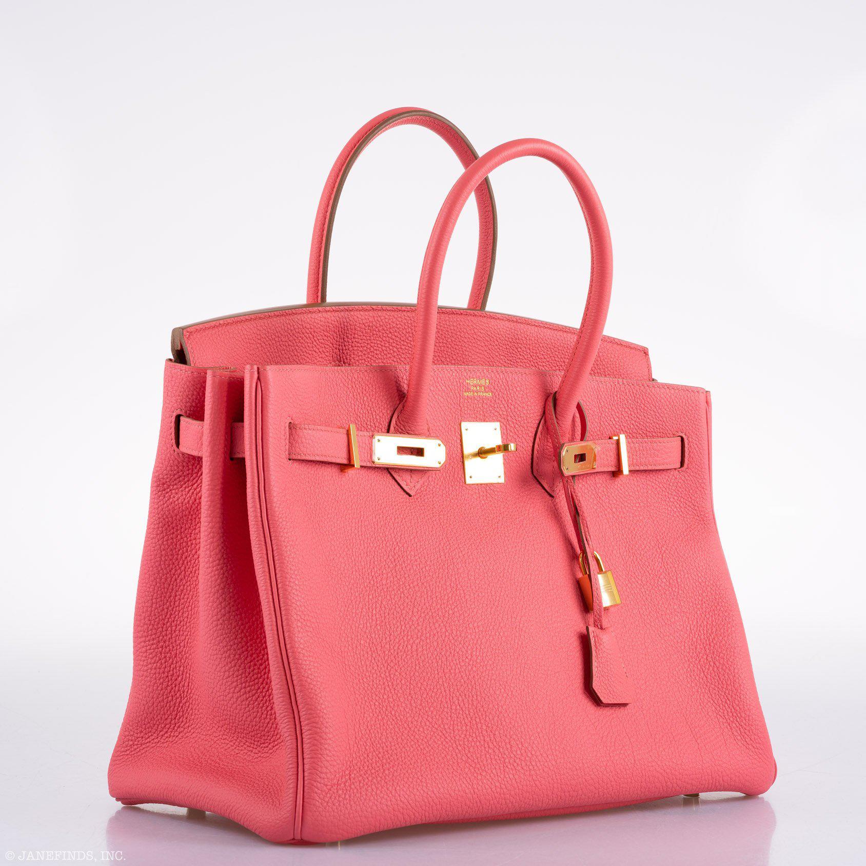 Hermès Birkin 35 Rose Lipstick Togo Gold Hardware - 2013, Q Square