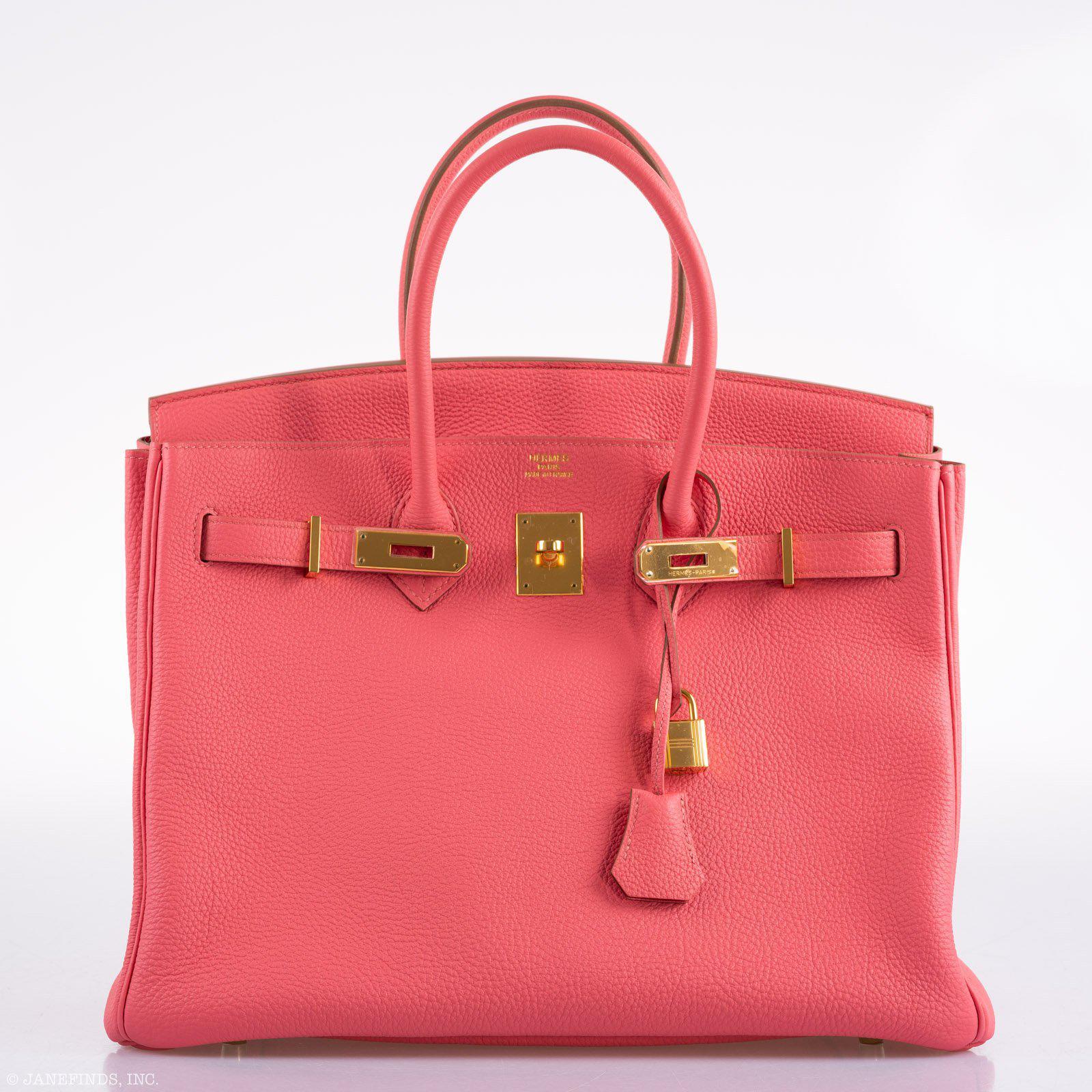 Hermès Birkin 35 Rose Lipstick Togo Gold Hardware - 2013, Q Square