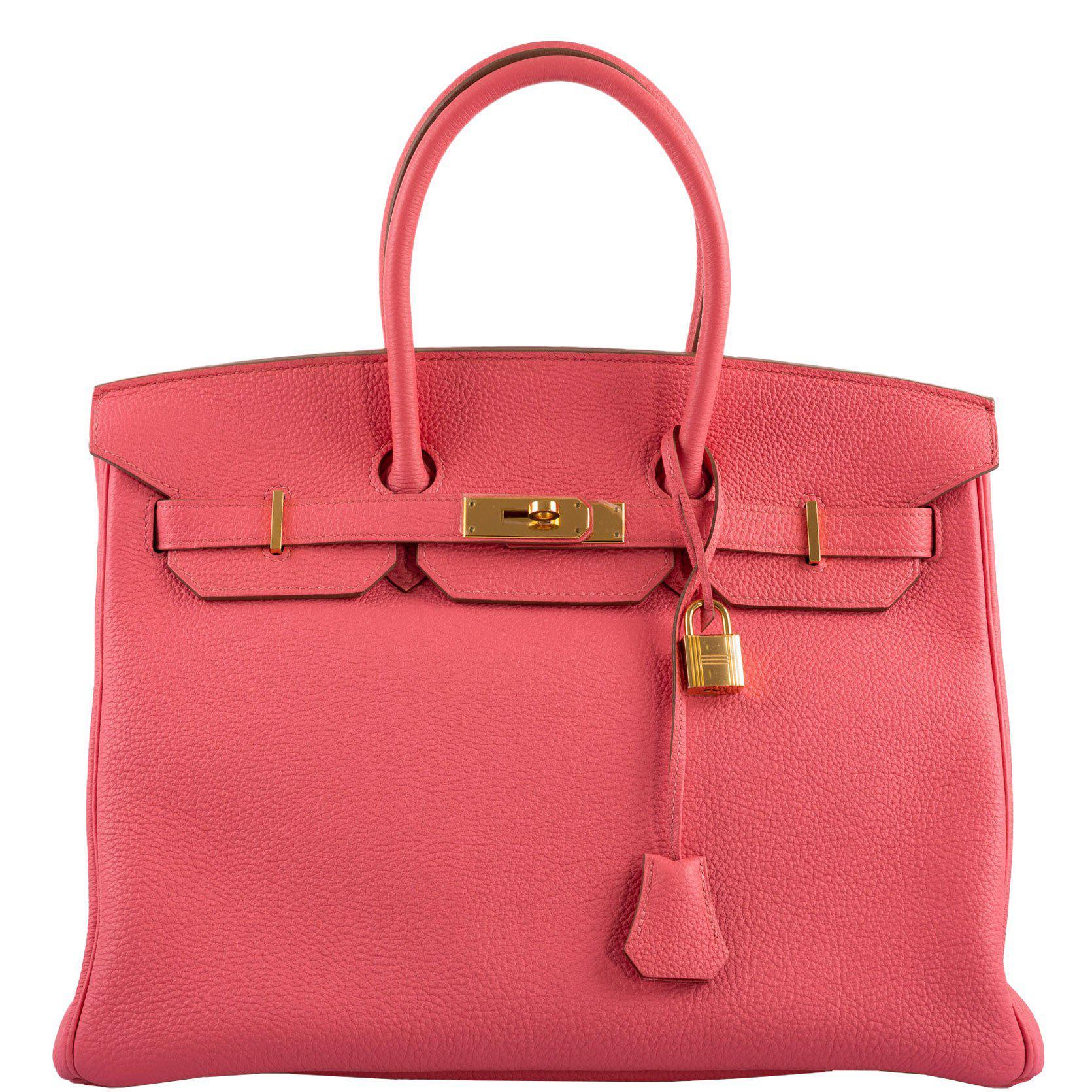 Hermès Birkin 35 Rose Lipstick Togo Gold Hardware - 2013, Q Square