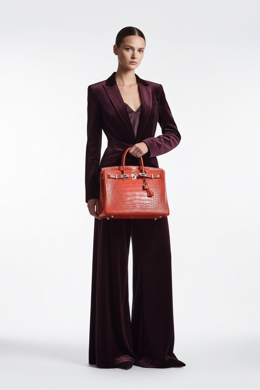 Hermès Birkin 35 Rouge Indien Matte Alligator Palladium Hardware