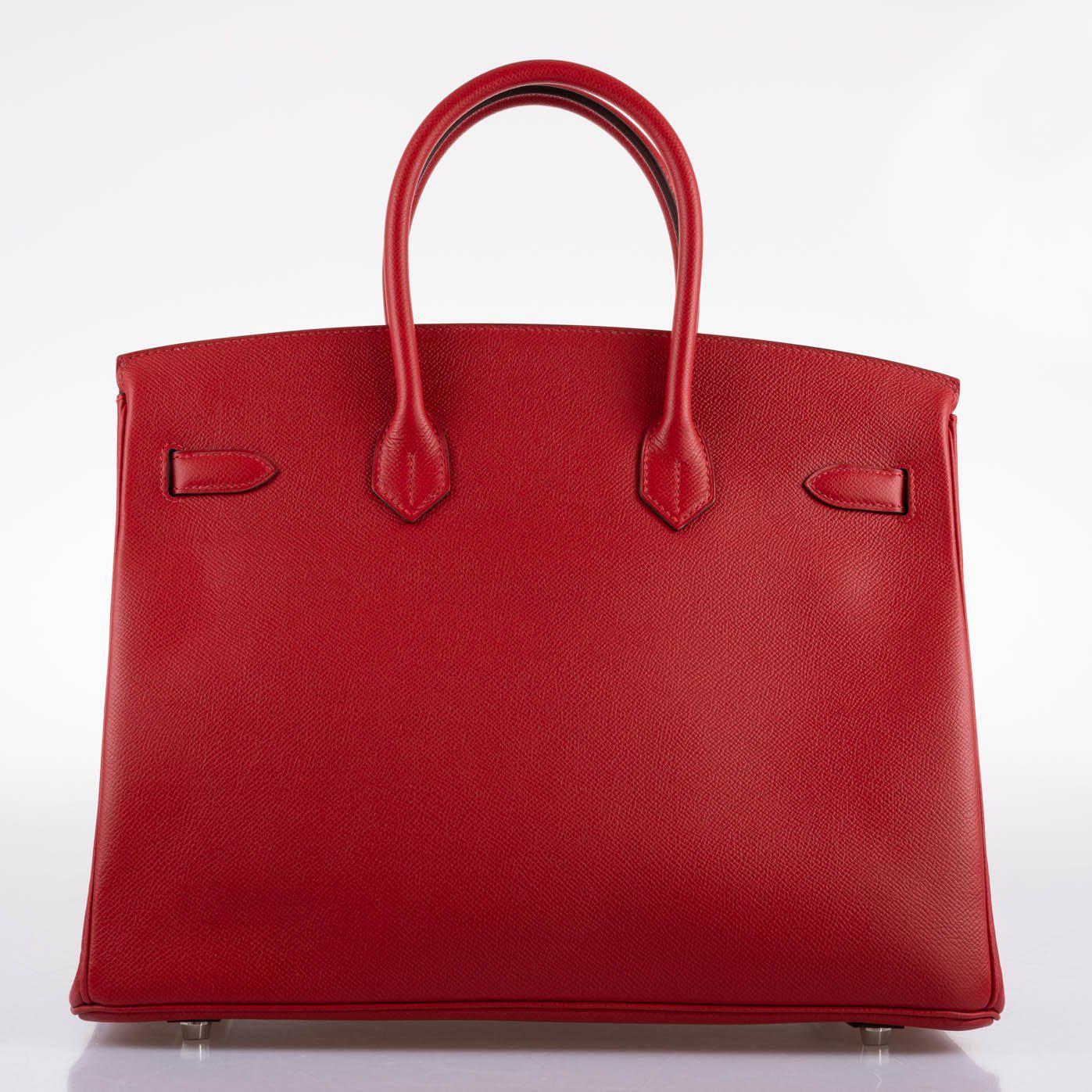 Hermès Birkin 35 Rouge Vif Epsom with Palladium Hardware