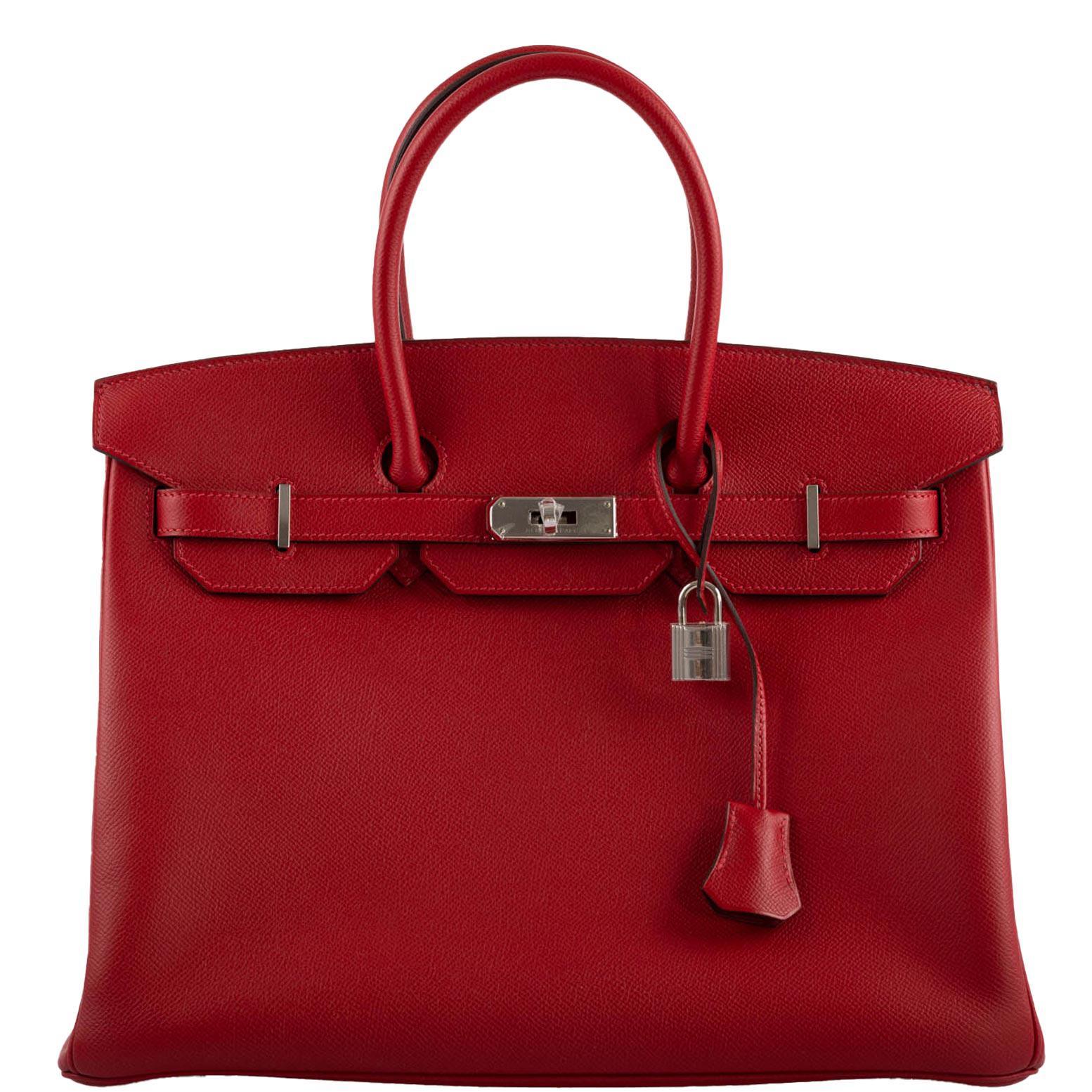 Hermès Birkin 35 Rouge Vif Epsom with Palladium Hardware