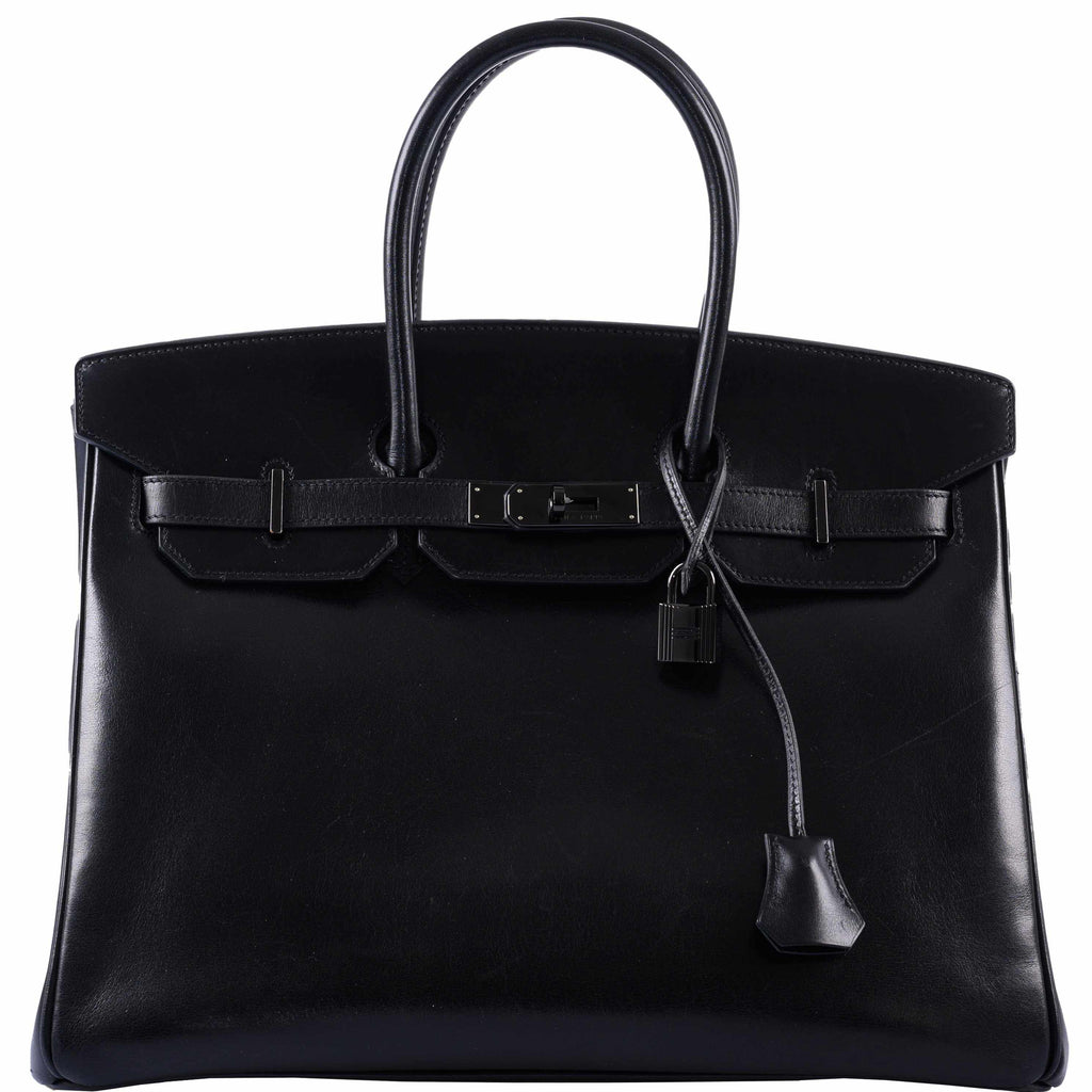 Hermès Birkin 35 SO BLACK Black Box Leather PVD Hardware - 2011, O Squ ...