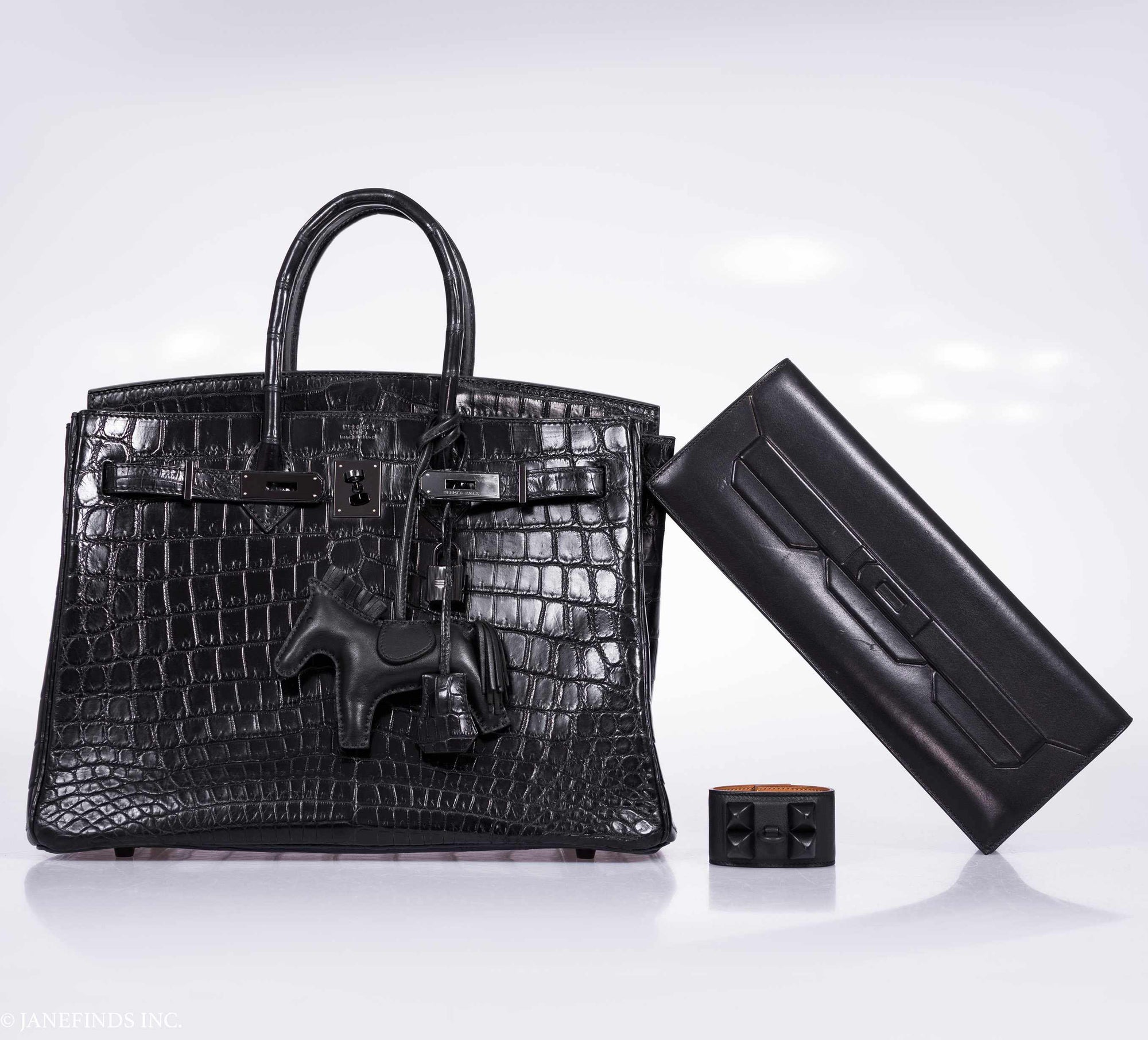 Hermès Birkin 35 SO BLACK Matte Alligator PVD Hardware
