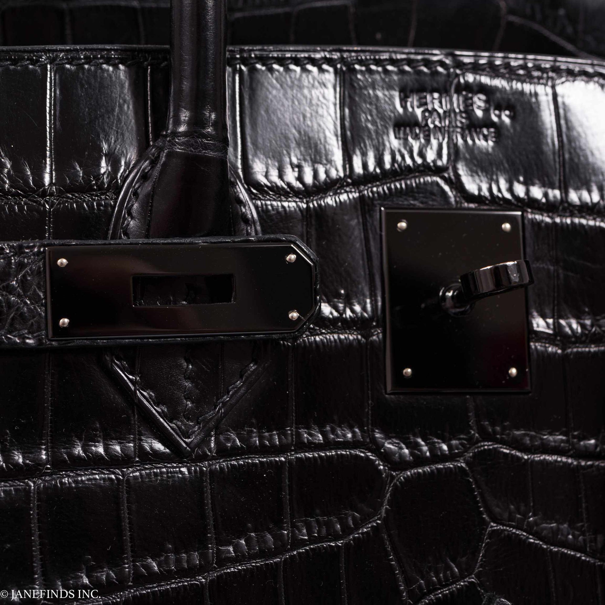 Hermès Birkin 35 SO BLACK Matte Alligator PVD Hardware