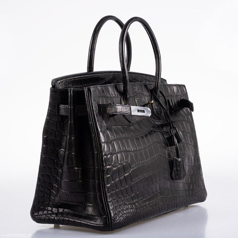 Hermès Birkin 35 SO BLACK Matte Niloticus Crocodile Black PVD Hardware