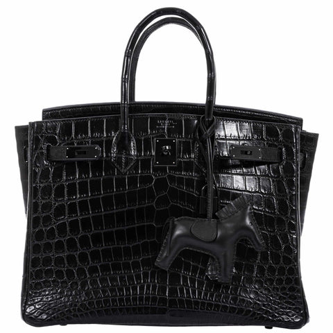 Hermès Birkin 35 SO BLACK Matte Niloticus Crocodile PVD Black Hardware