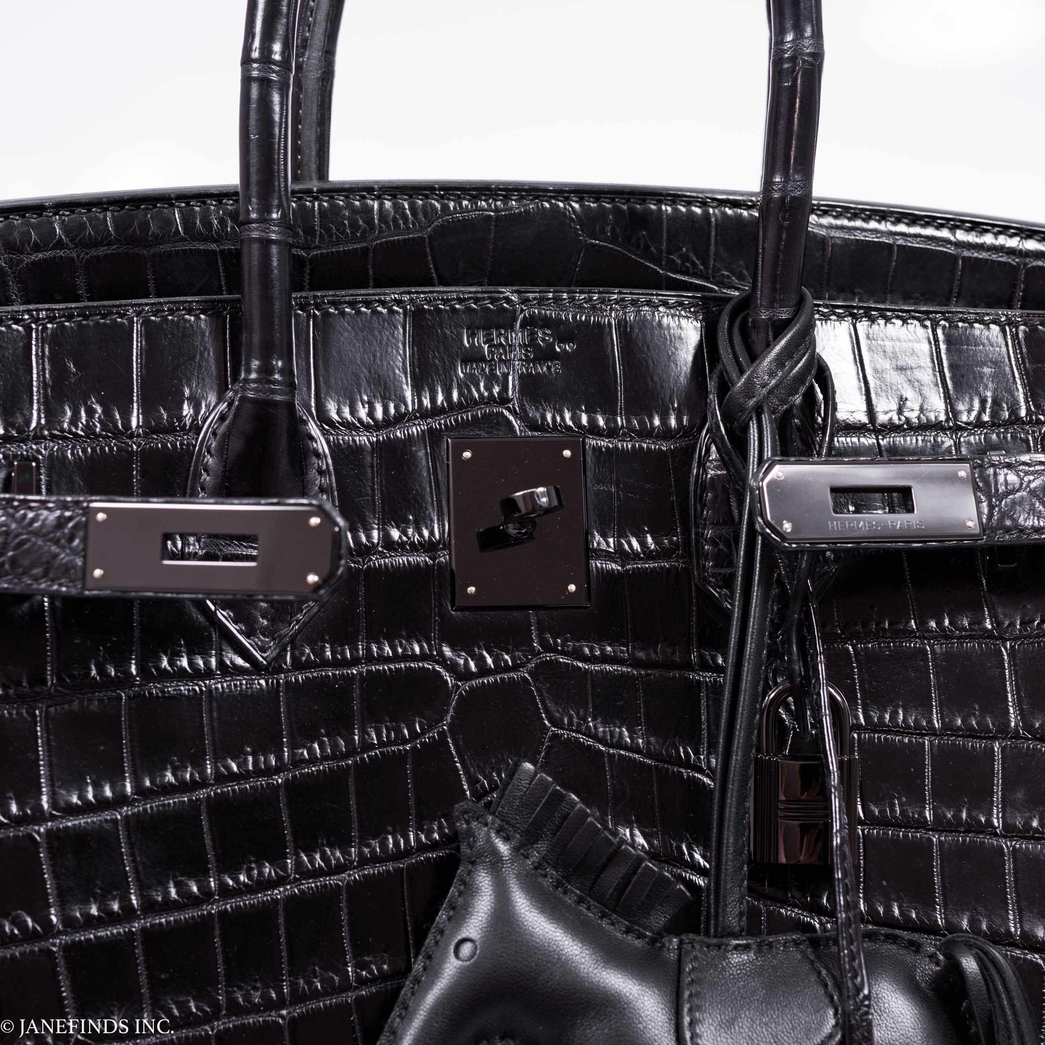 Hermès Birkin 35 SO BLACK Niloticus Crocodile Black Hardware - Legend