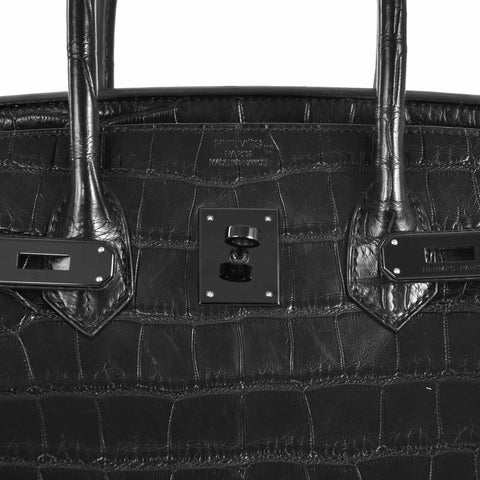 Hermès Birkin 35 So Black Alligator Black Matte Black Hardware