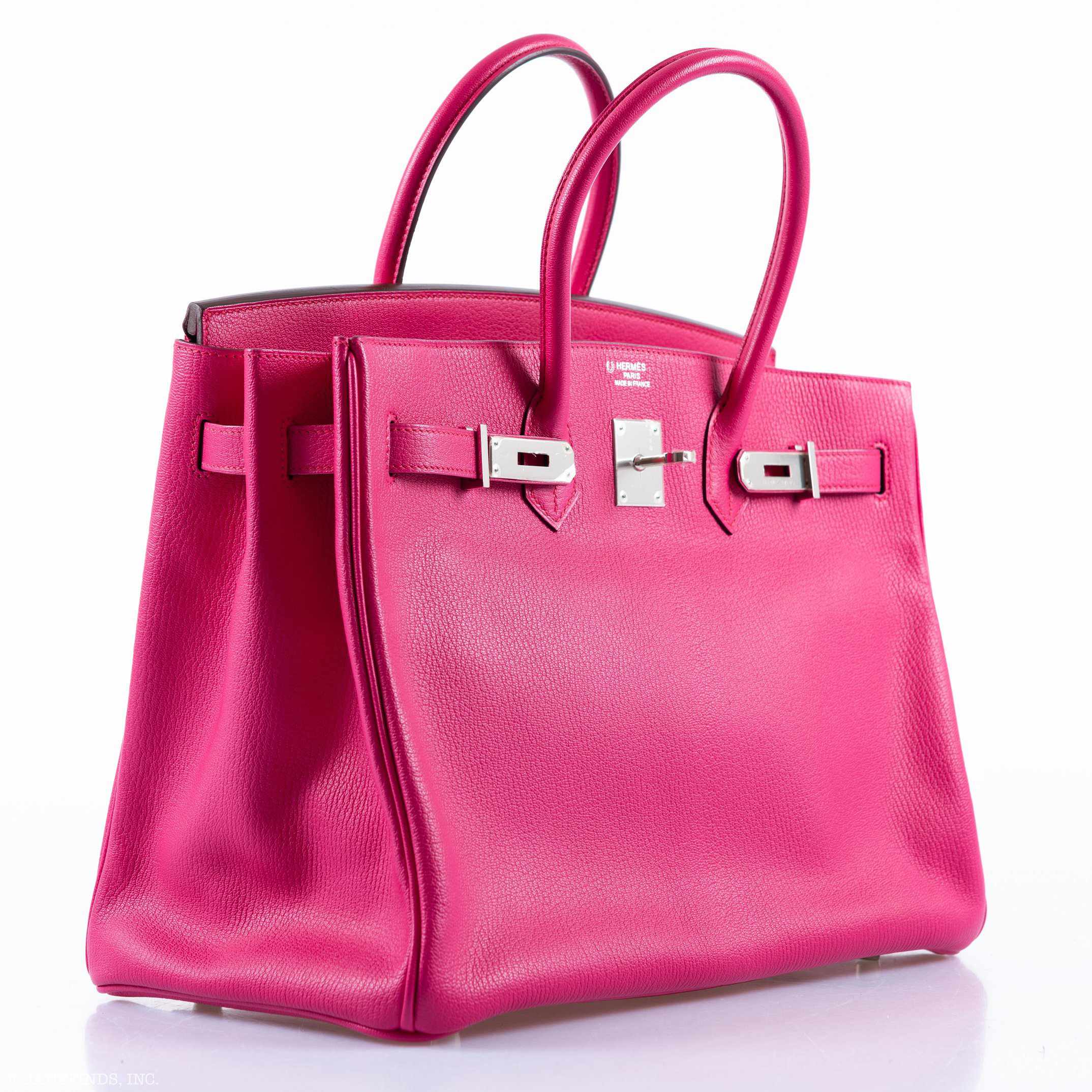 Hermès Birkin 35 Special Order Rose Tyrien Chevre Palladium Hardware with Extra Pocket