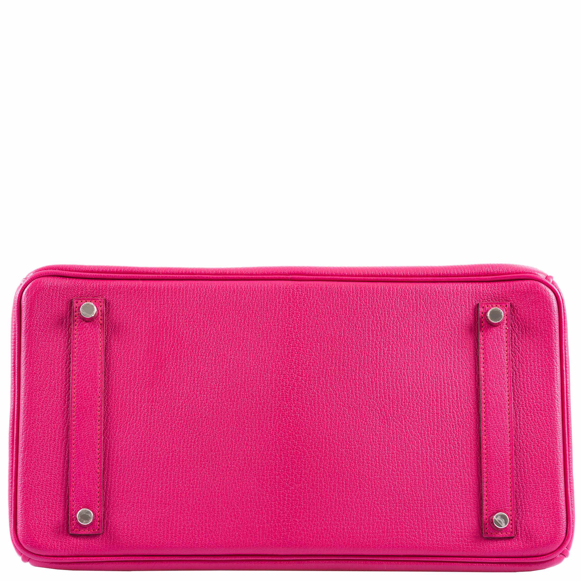 Hermès Birkin 35 Special Order Rose Tyrien Chevre Palladium Hardware with Extra Pocket