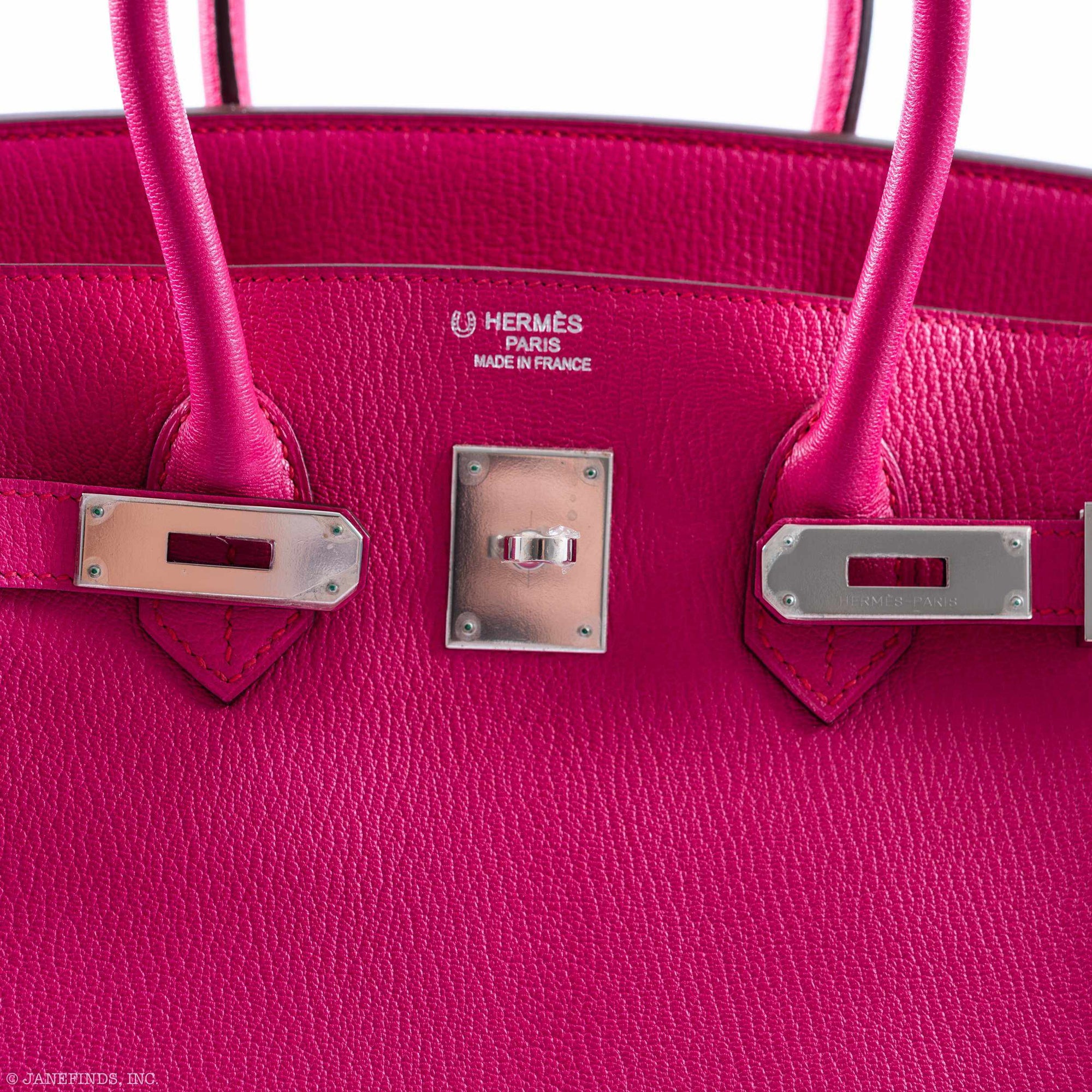 Hermès Birkin 35 Special Order Rose Tyrien Chevre Palladium Hardware with Extra Pocket
