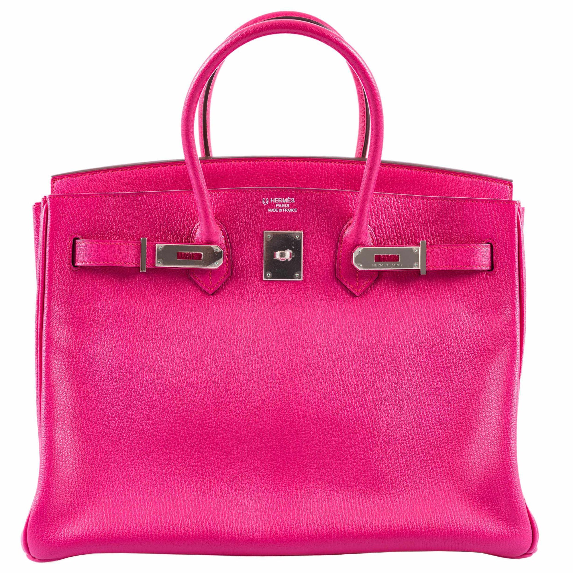 Hermès Birkin 35 Special Order Rose Tyrien Chevre Palladium Hardware with Extra Pocket