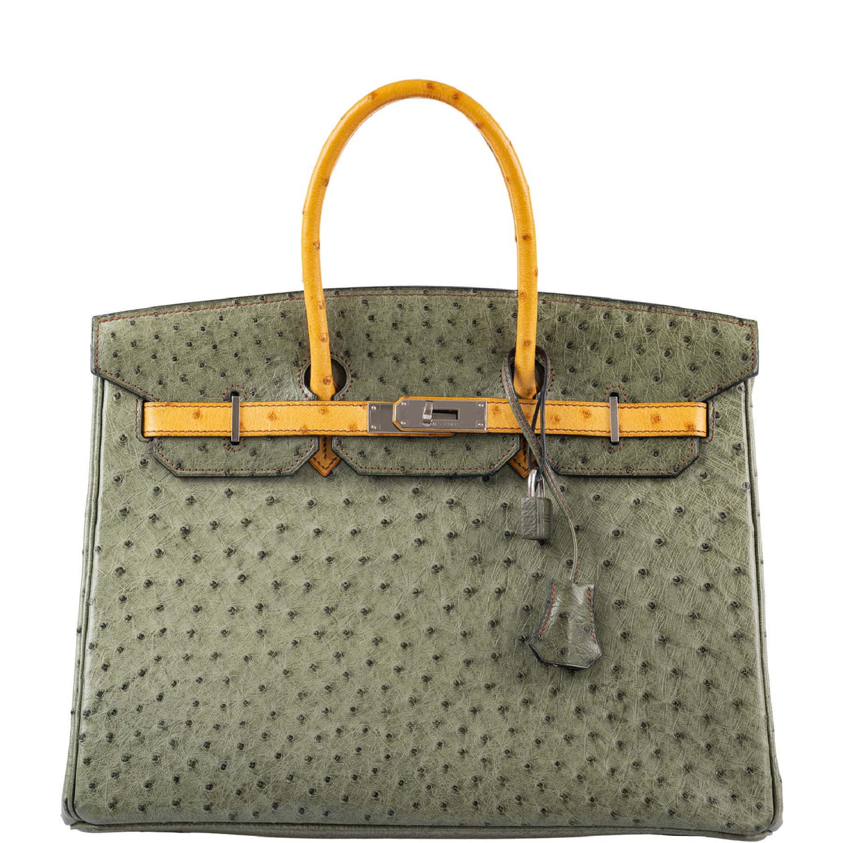 Hermès Birkin 35 Special Order Vert Olive & Sable Ostrich 