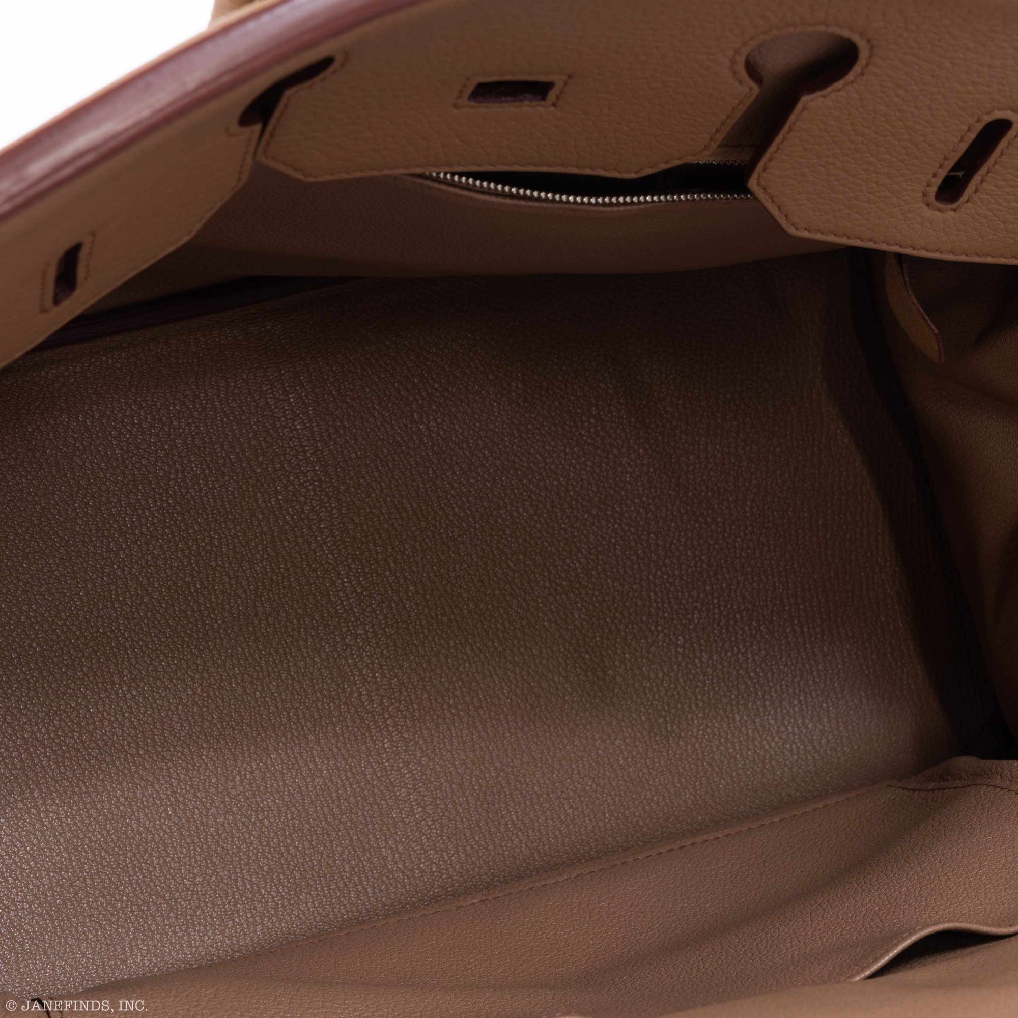 Hermès Birkin 35 Tabac Clemence Palladium Hardware