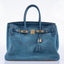 Hermès Birkin 35 Thalassa Blue Grizzly Suede, Swift Permabrass Hardware