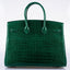 Hermès Birkin 35 Vert Emerald Porosus Crocodile Palladium Hardware - 2011, O Square