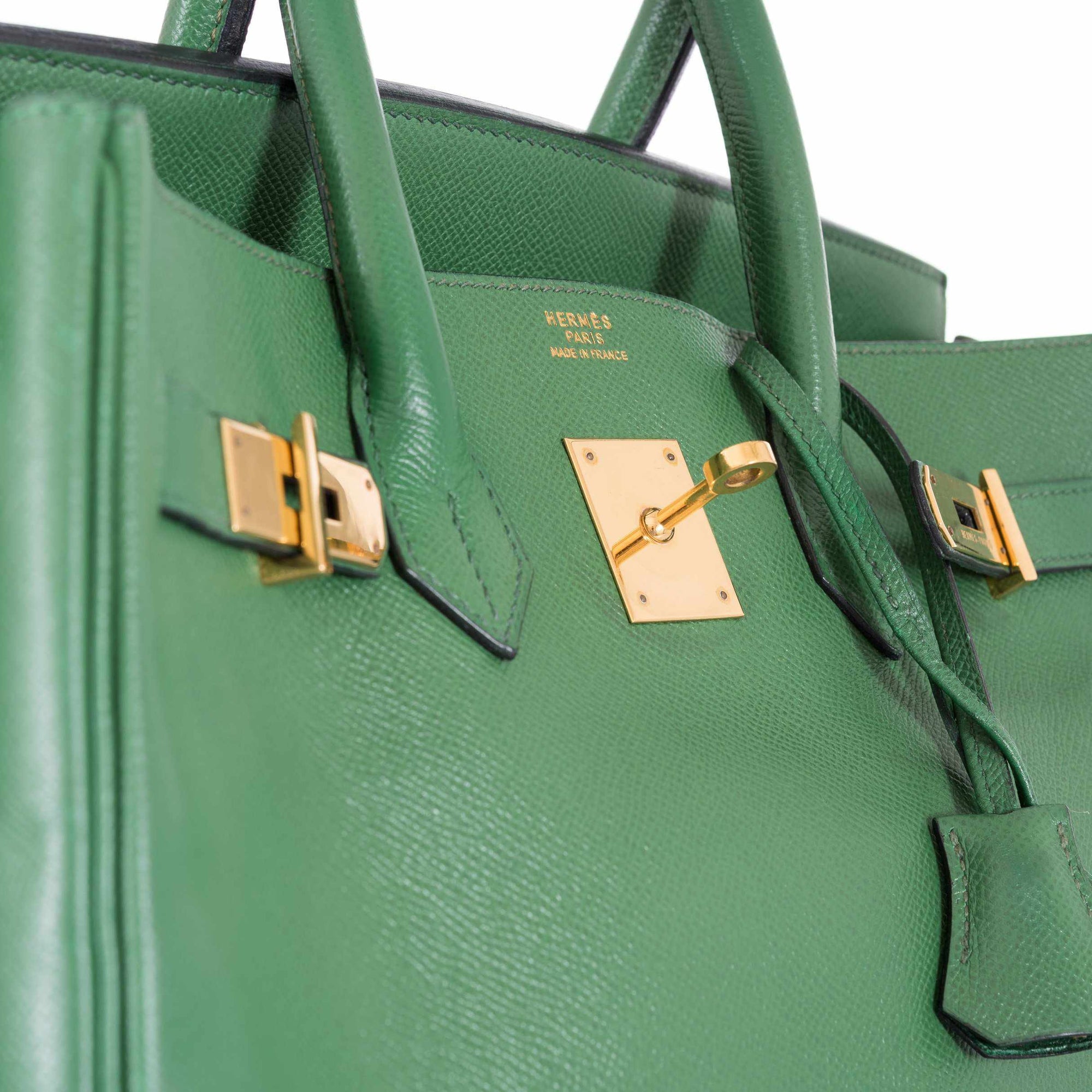 Hermès Birkin 35 Vert Pelouse Courchevel Gold Hardware