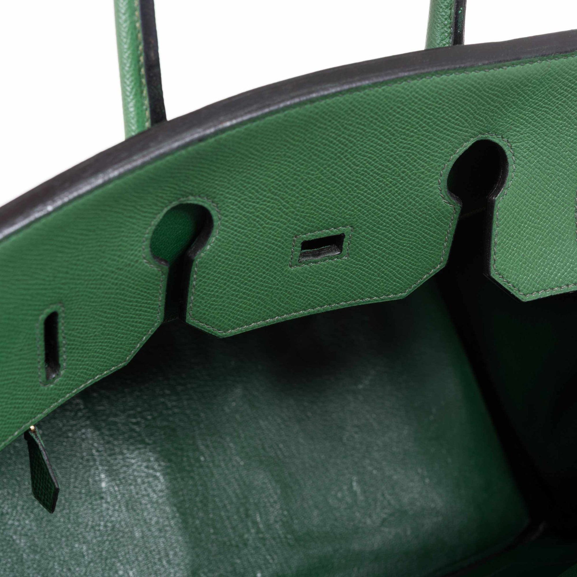 Hermès Birkin 35 Vert Pelouse Courchevel Gold Hardware