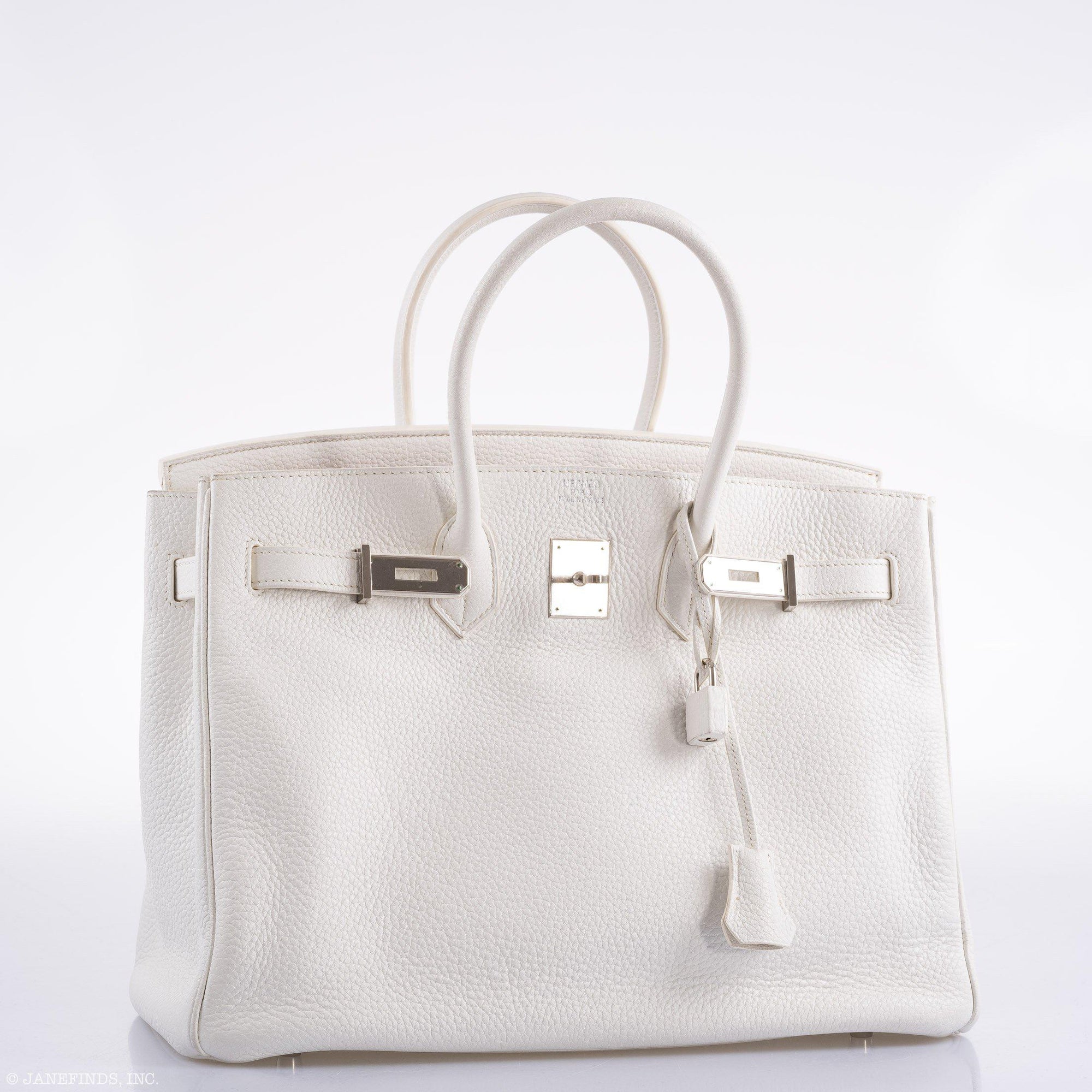 Hermès Birkin 35 White Clemence leather Palladium Hardware - N Square