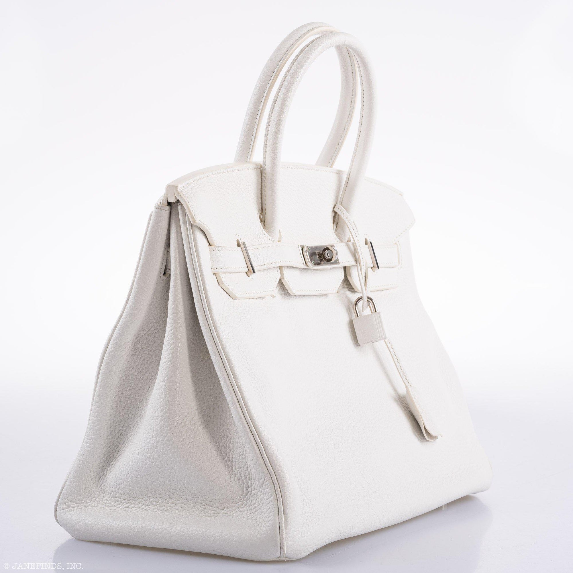 Hermès Birkin 35 White Clemence leather Palladium Hardware - N Square