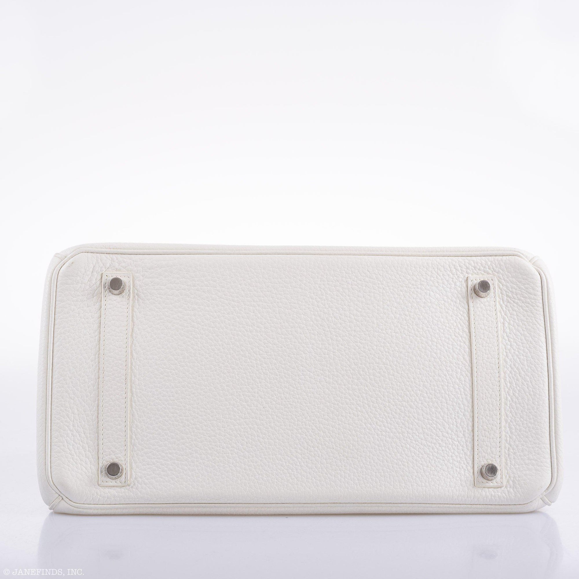 Hermès Birkin 35 White Clemence leather Palladium Hardware - N Square