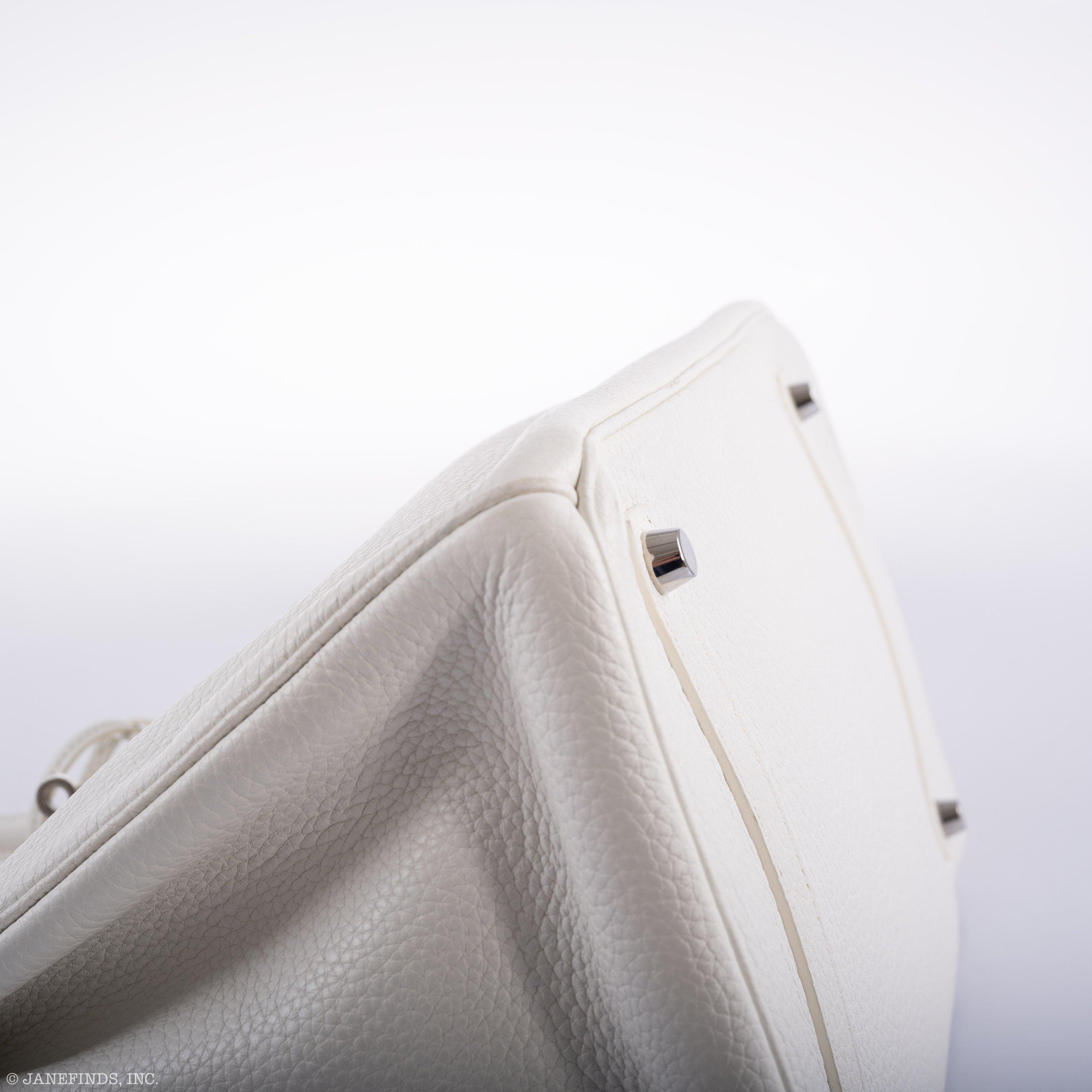 Hermès Birkin 35 White Clemence leather Palladium Hardware - N Square