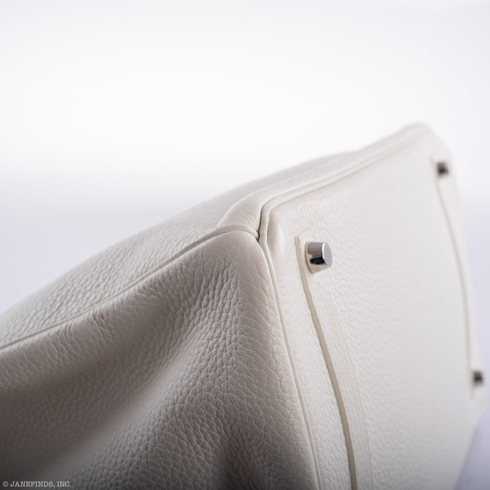 Hermès Birkin 35 White Clemence leather Palladium Hardware - N Square