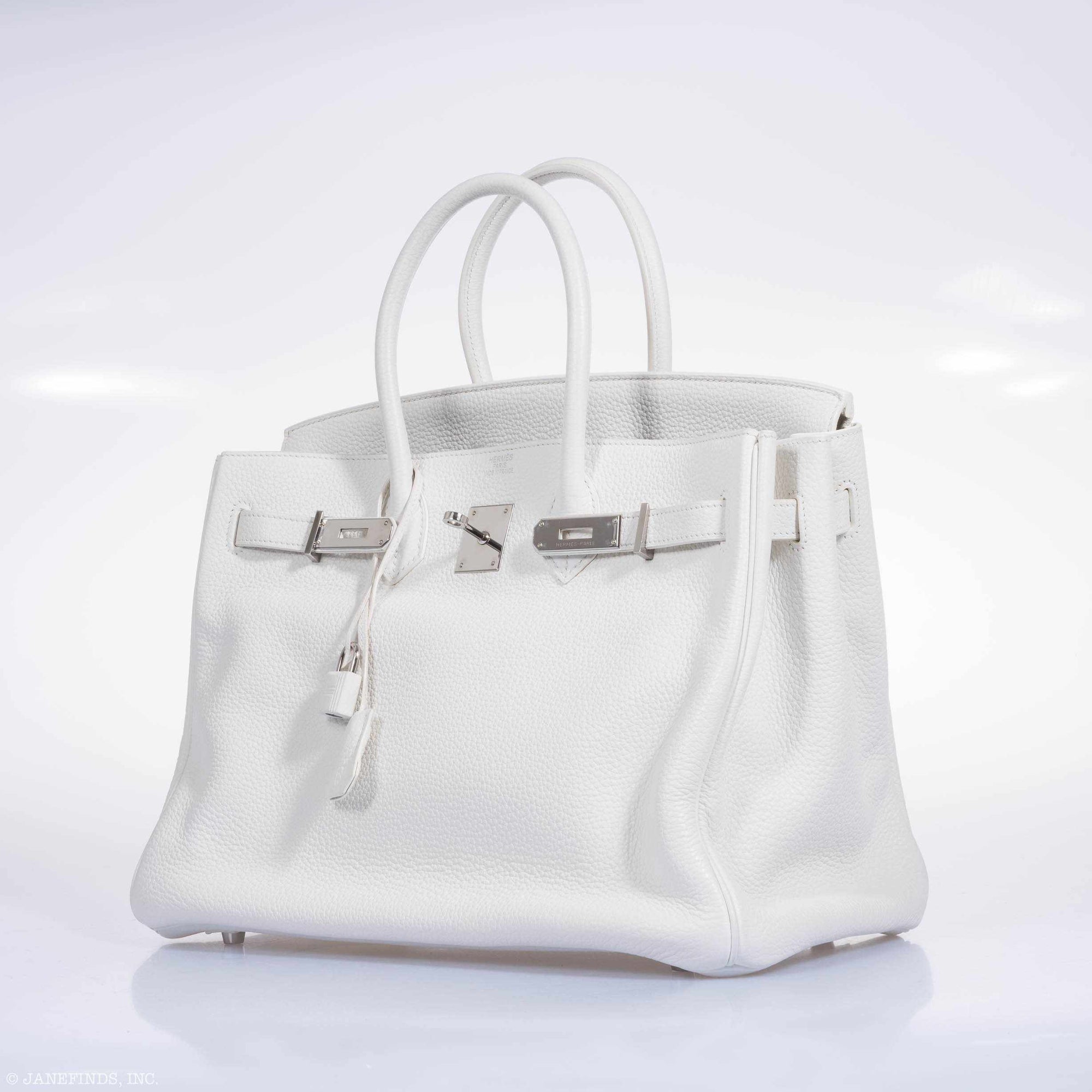 Hermès Birkin 35 White Taurillon Clemence Palladium Hardware