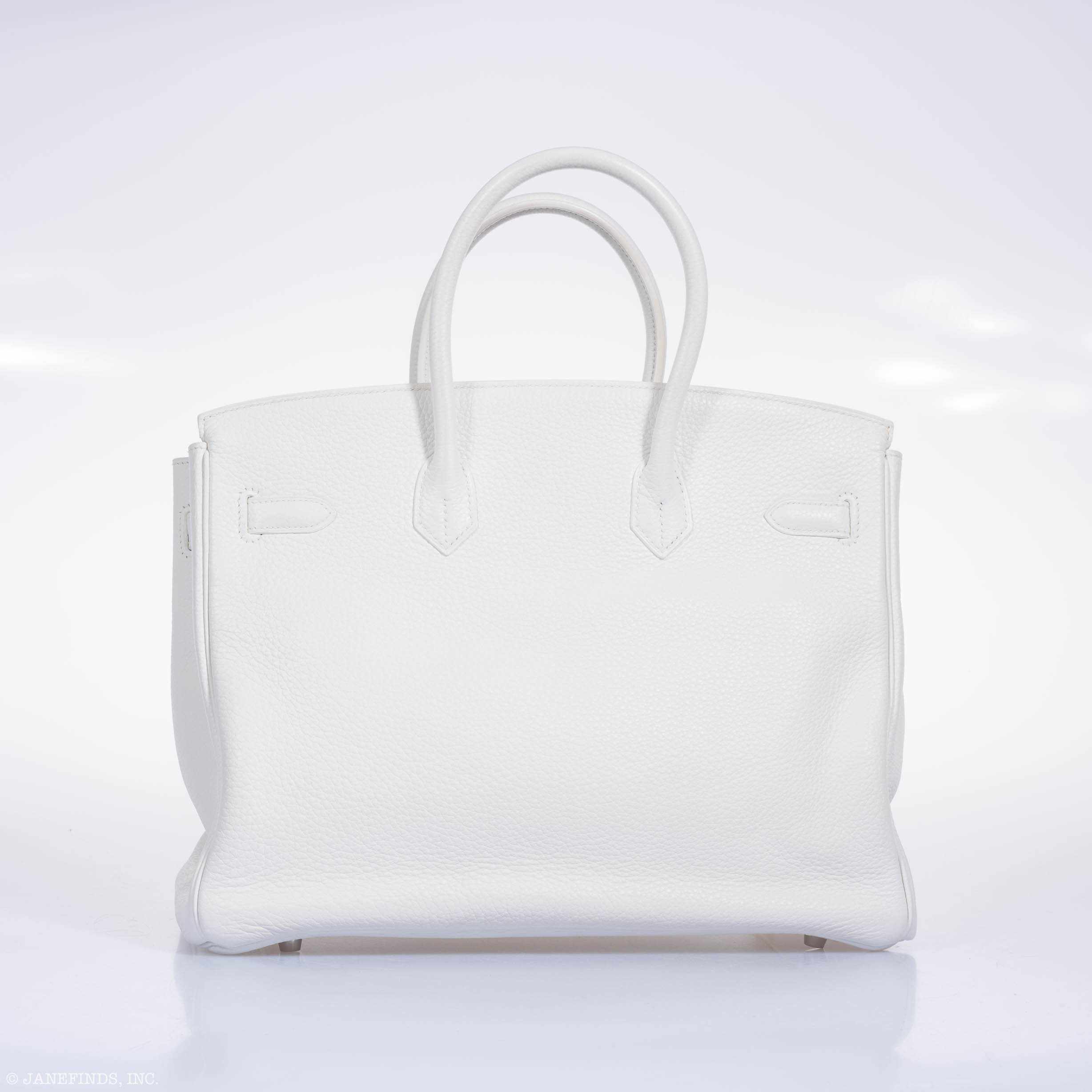 Hermès Birkin 35 White Taurillon Clemence Palladium Hardware
