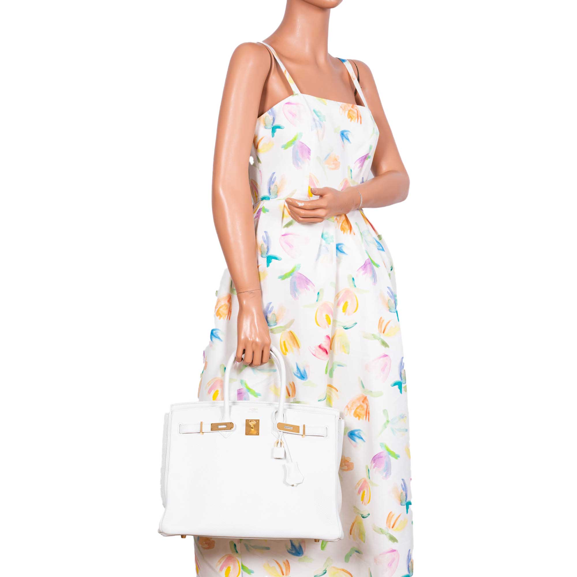 Hermès Birkin 35 White White Clemence Gold Hardware