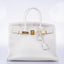 Hermès Birkin 35 White White Clemence Gold Hardware - 2016, X