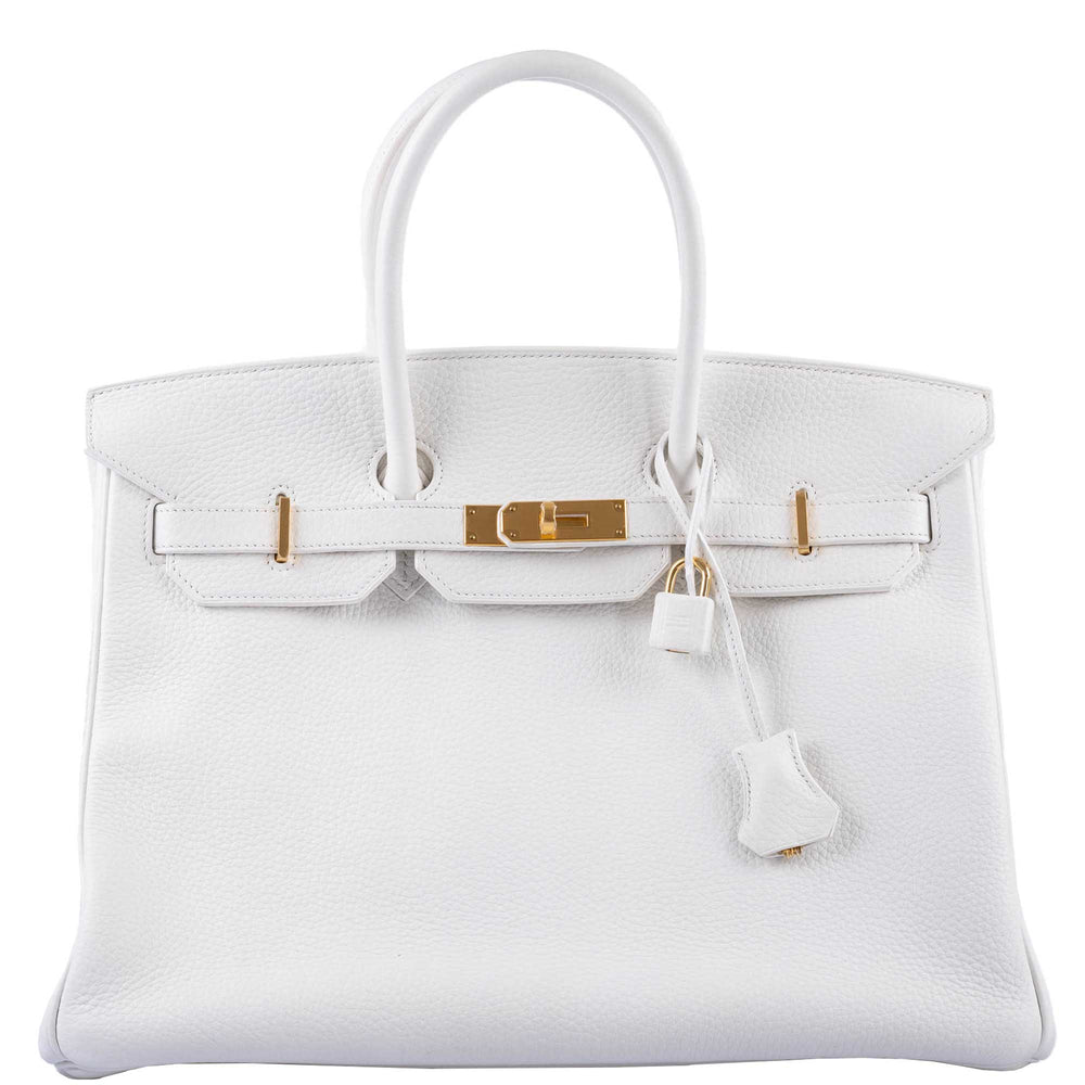 Hermès Birkin 35 White White Clemence Gold Hardware