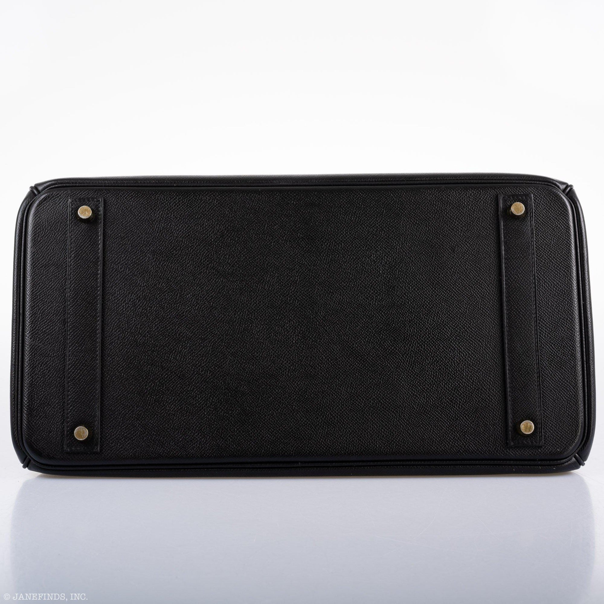 Hermès Birkin 40 Black Epsom Leather Gold Hardware - 2011, Square O