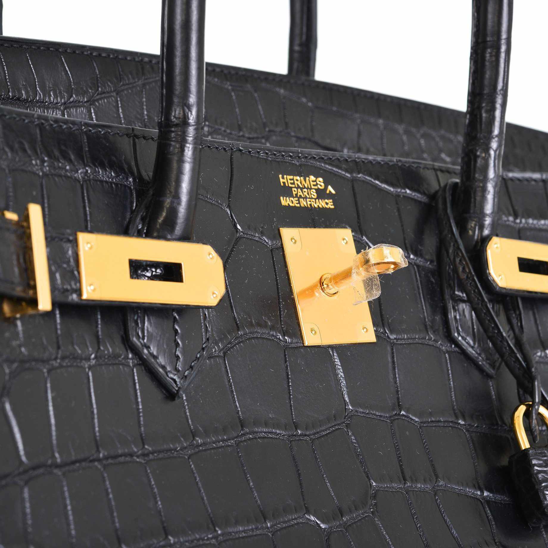 Hermès Birkin 40 Black Matte Porosus Crocodile Gold Hardware