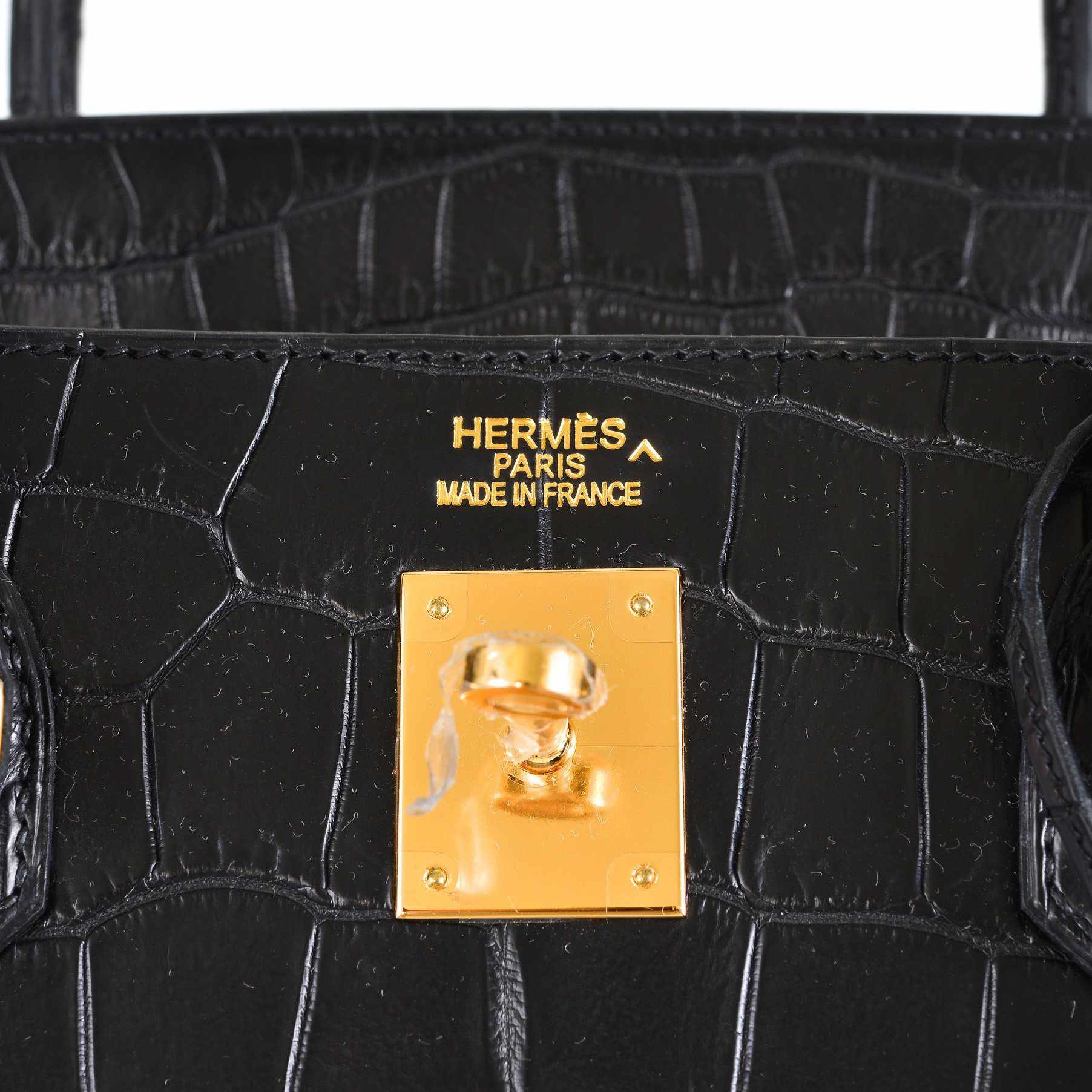 Hermès Birkin 40 Black Matte Porosus Crocodile Gold Hardware