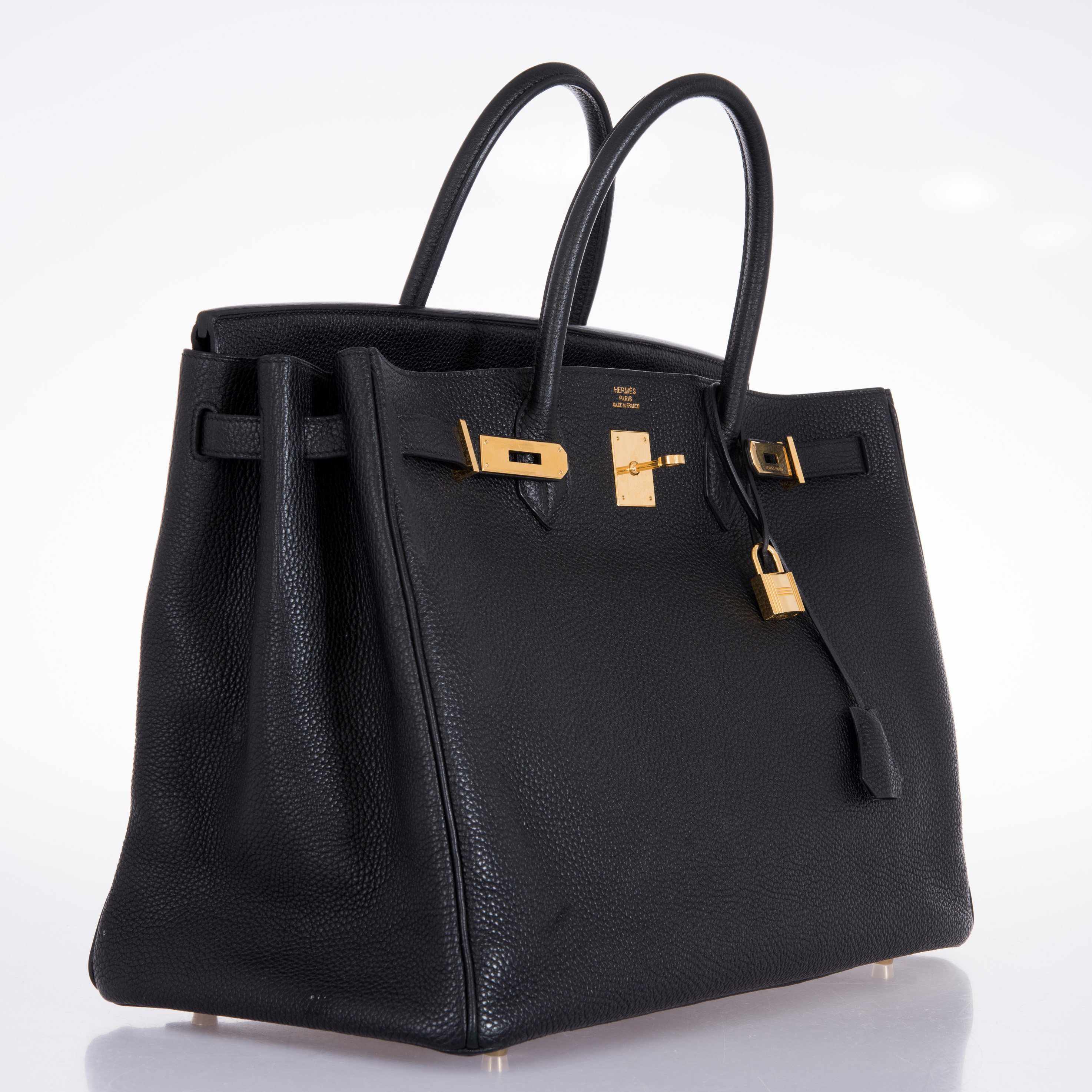 Hermès Birkin 40 Black Togo Gold Hardware - 2010, Square N