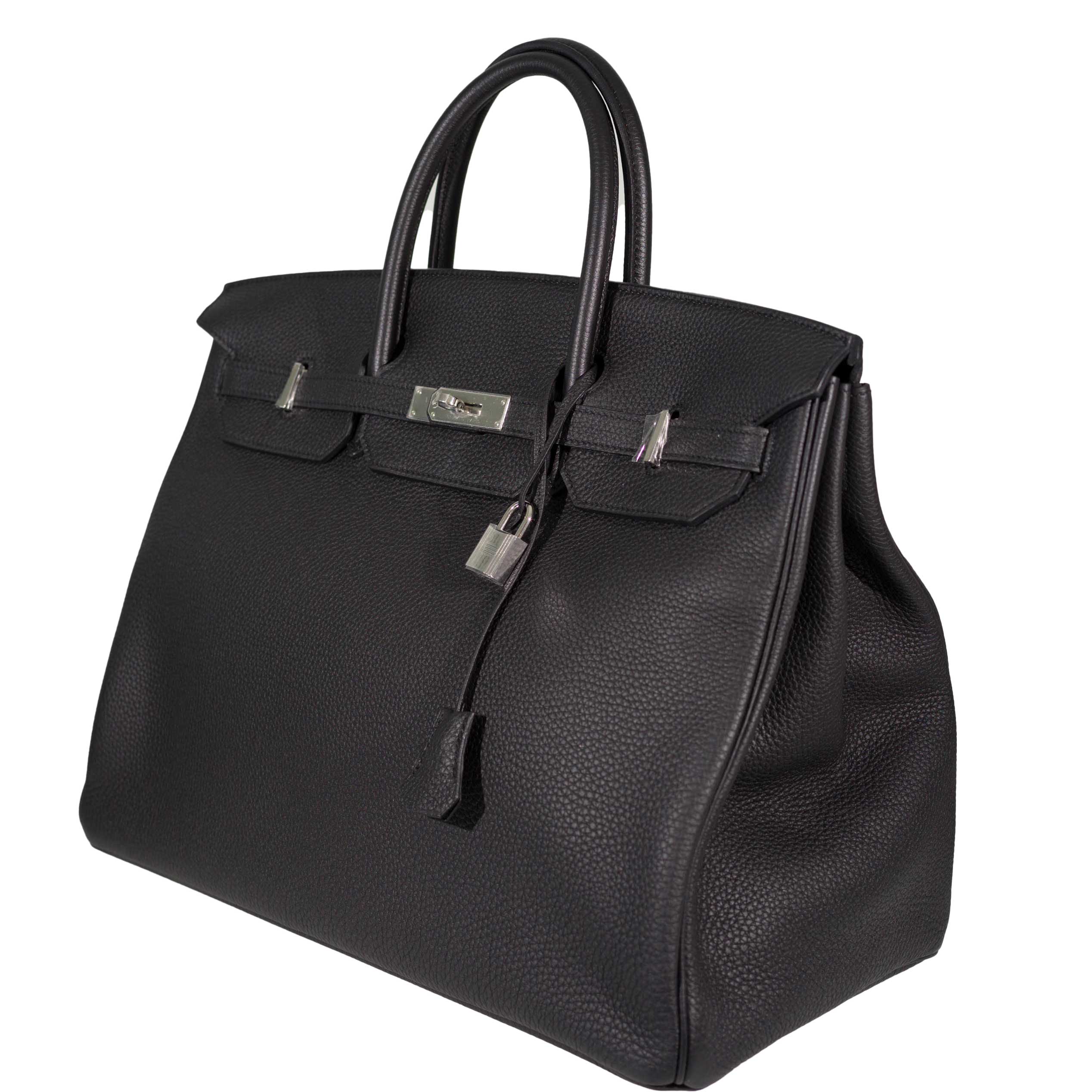 Hermès Birkin 40 Black Togo Leather Palladium Hardware - 2014, R Square