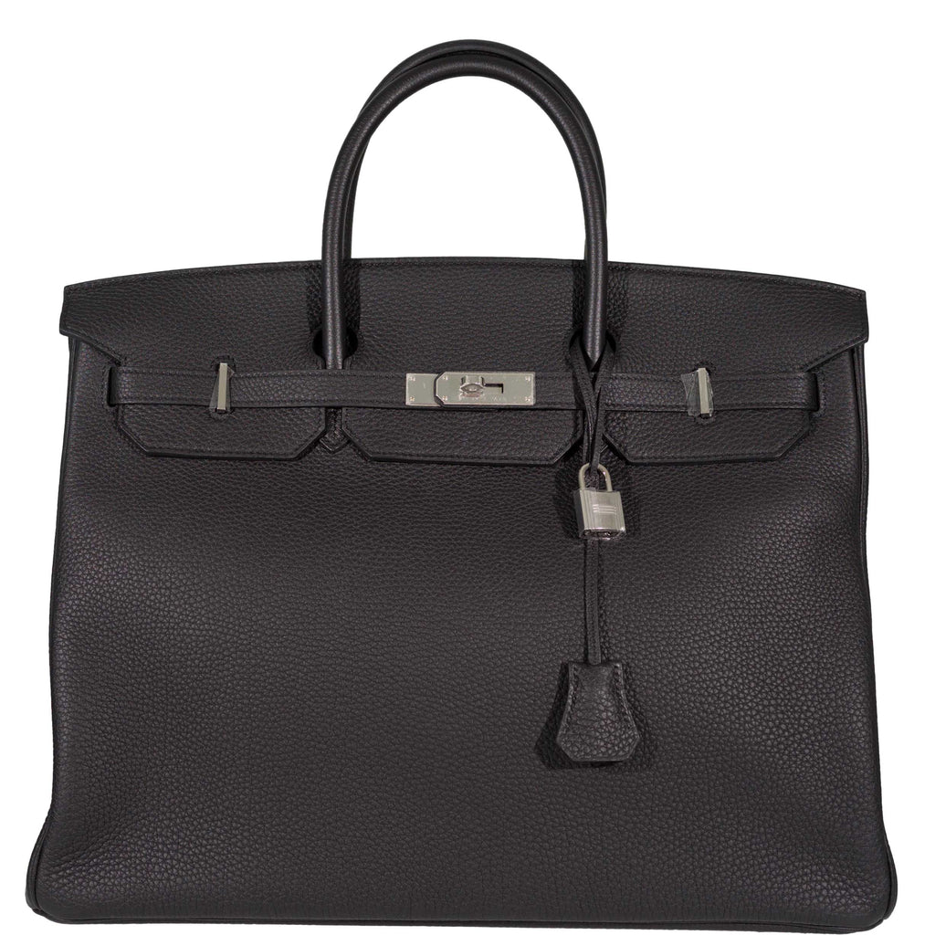 Hermès Birkin 40 Black Togo Leather Palladium Hardware - 2014, R Squar